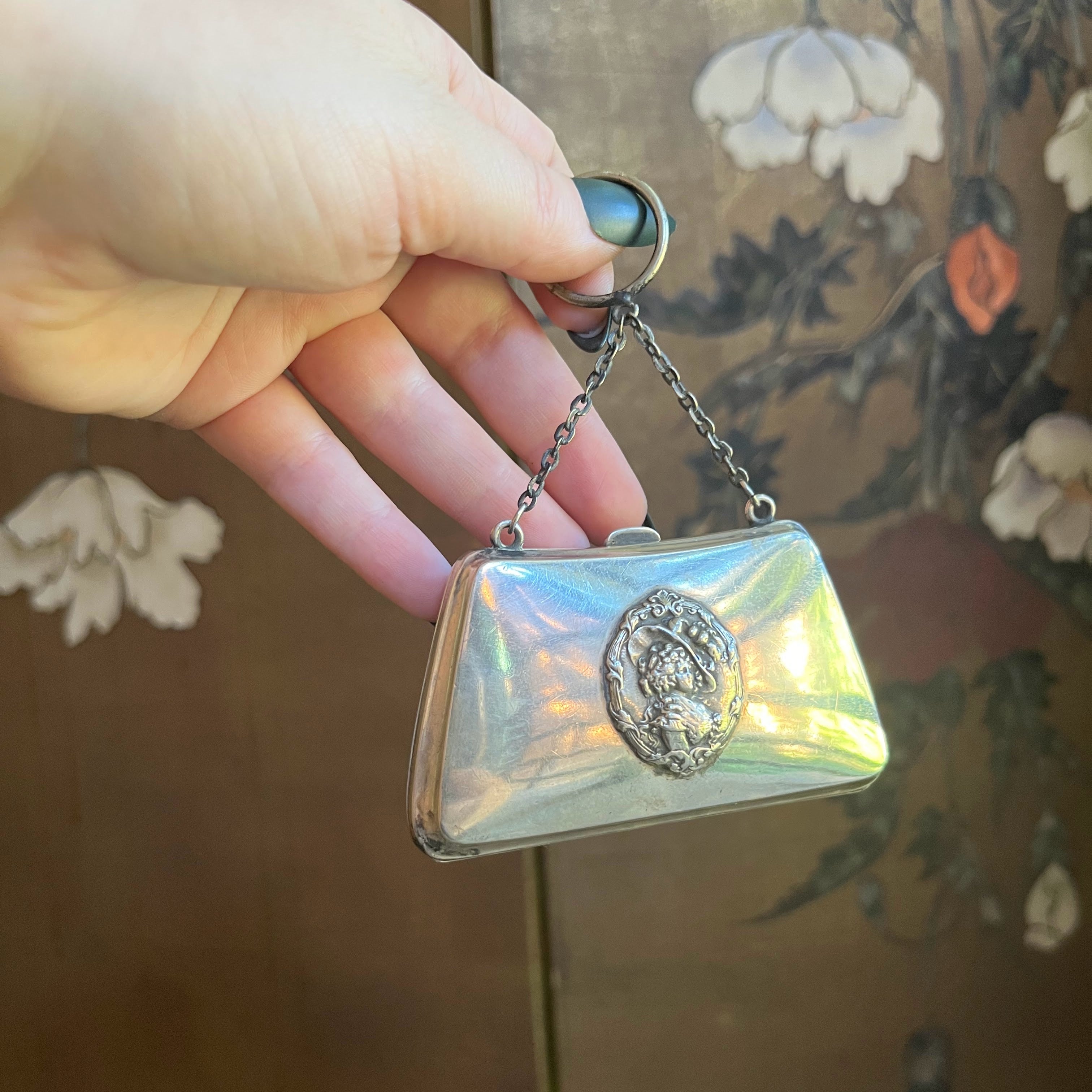 c. 1910s Sterling Silver Chatelaine Purse by R. Blackinton &amp; Co.