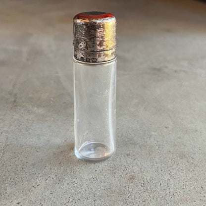 1898 Sterling Silver Guilloche Enamel Perfume Bottle
