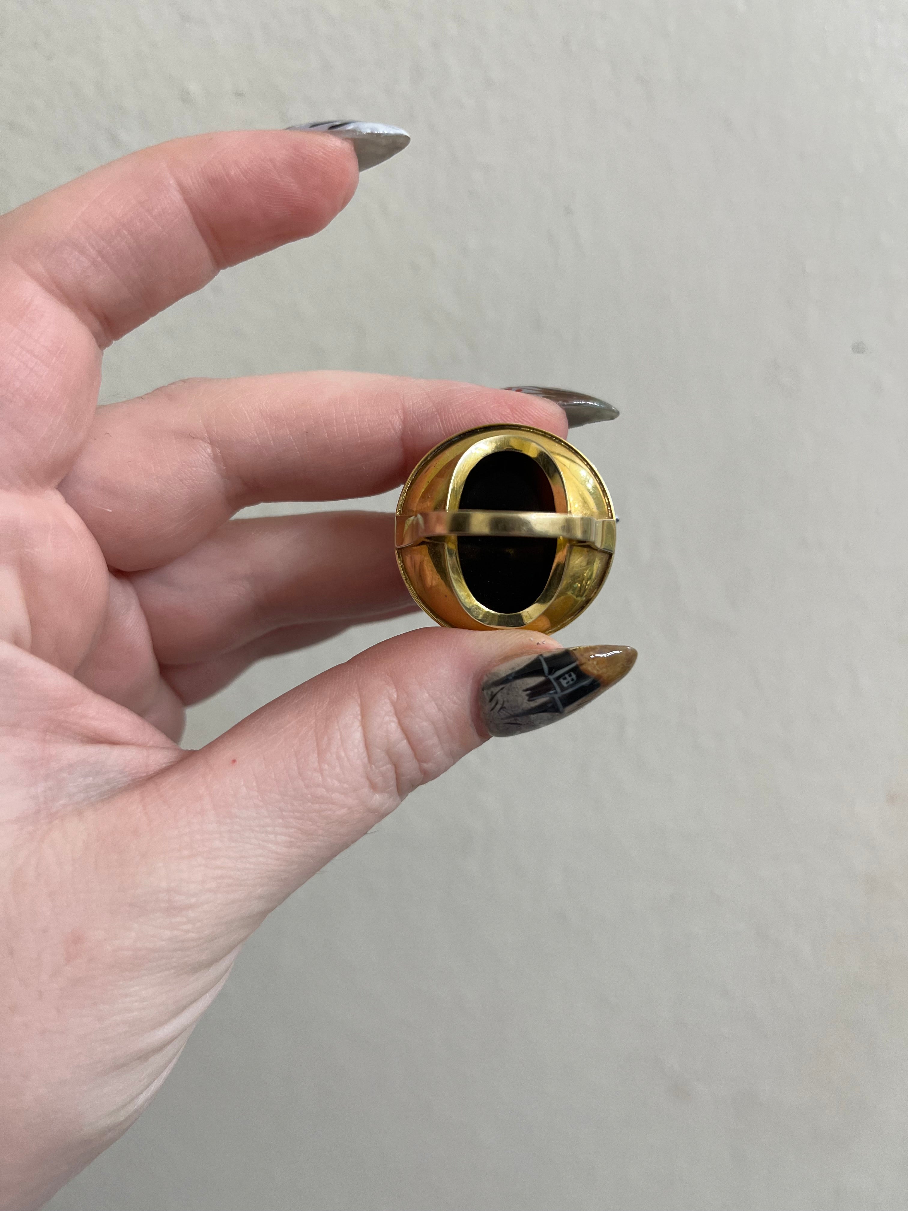 RESERVED | 14k Gold Large Cameo Ring