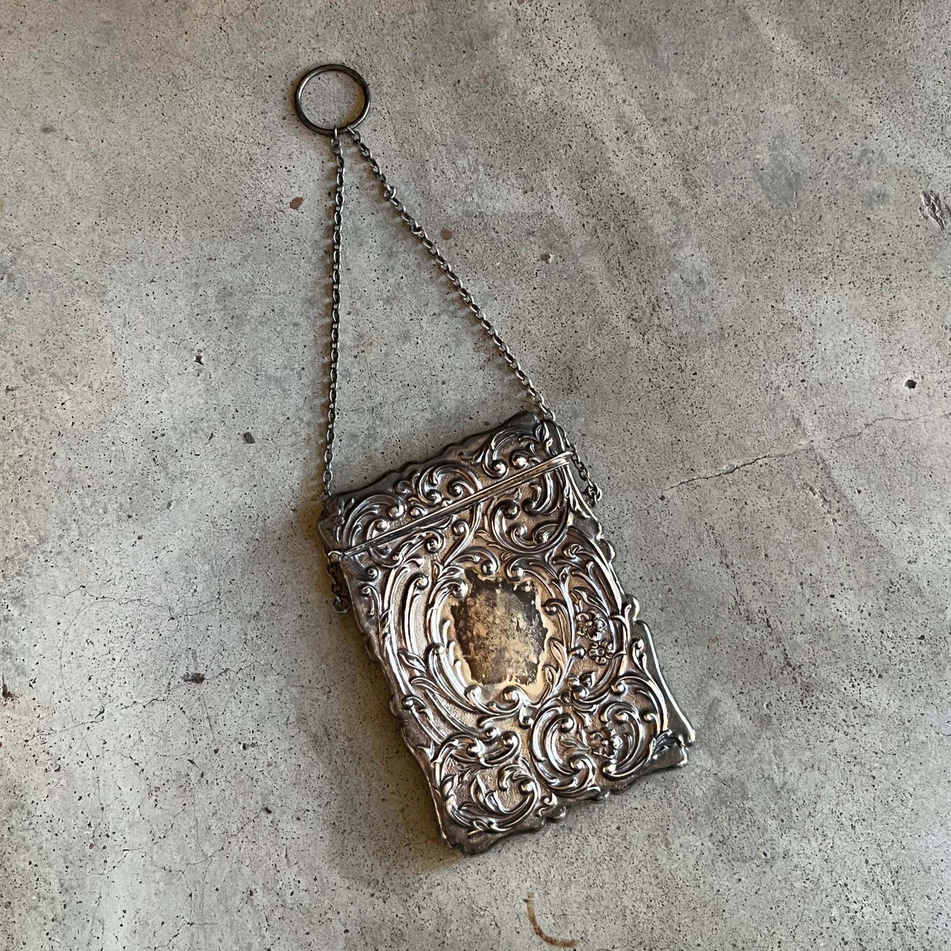 c. 1900s Sterling Silver Chatelaine Card Case