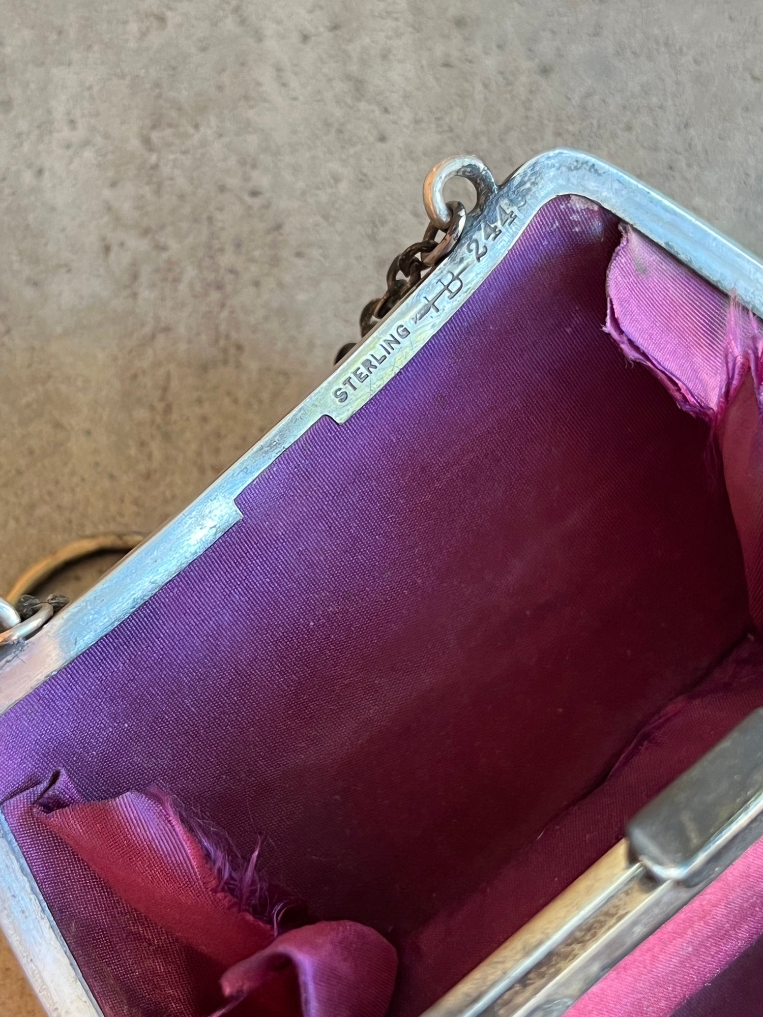 c. 1910s Sterling Silver Chatelaine Purse by R. Blackinton &amp; Co.