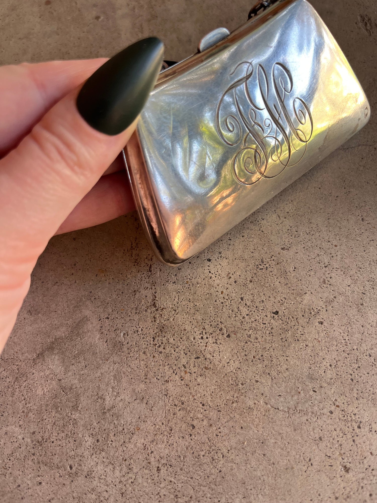c. 1910s Sterling Silver Chatelaine Purse by R. Blackinton &amp; Co.