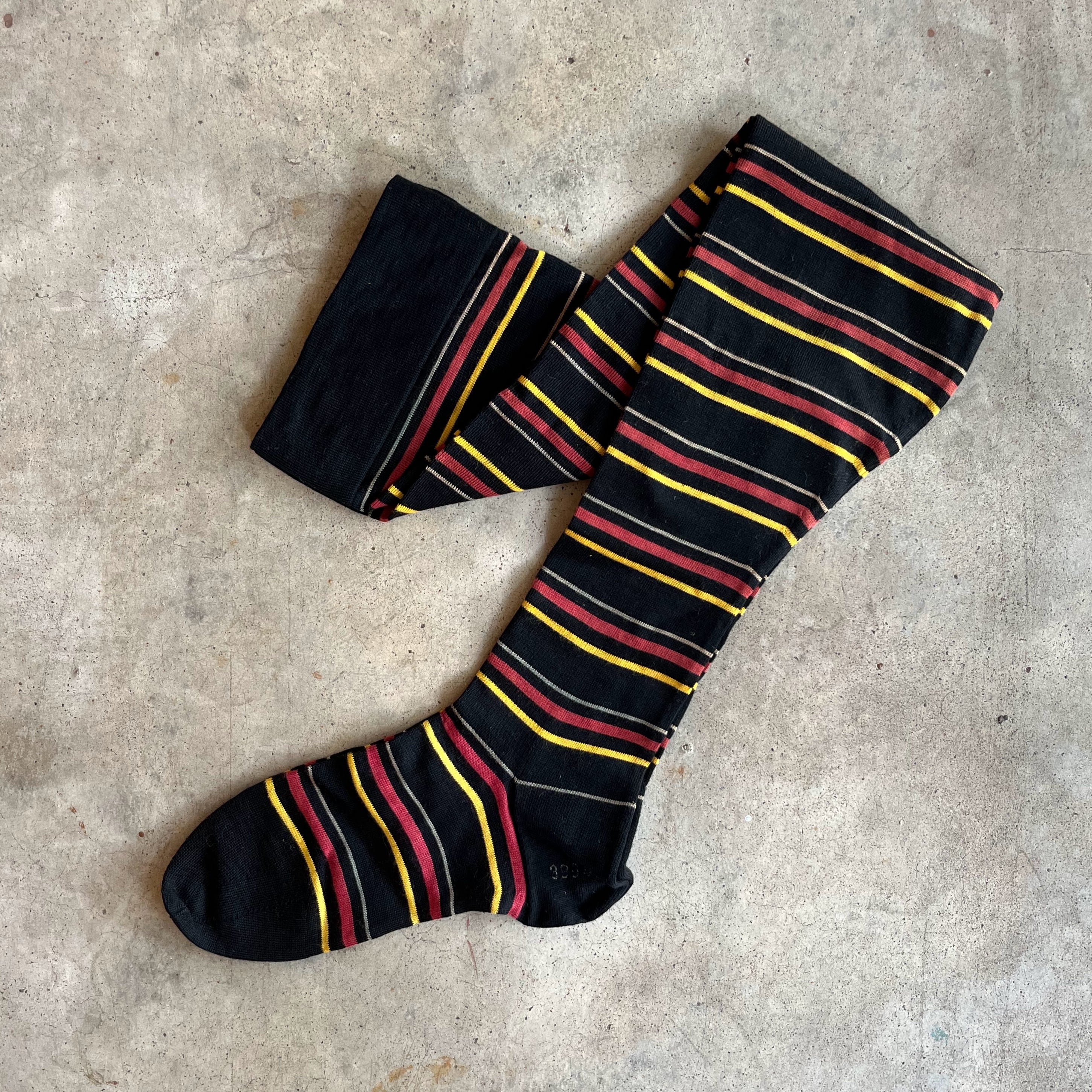 Late 19th-Early 20th c. Striped Cotton Stockings