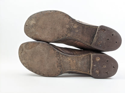 1900s-1910s Tall Brown Lace Up Boots | Approx Size 7-7.5