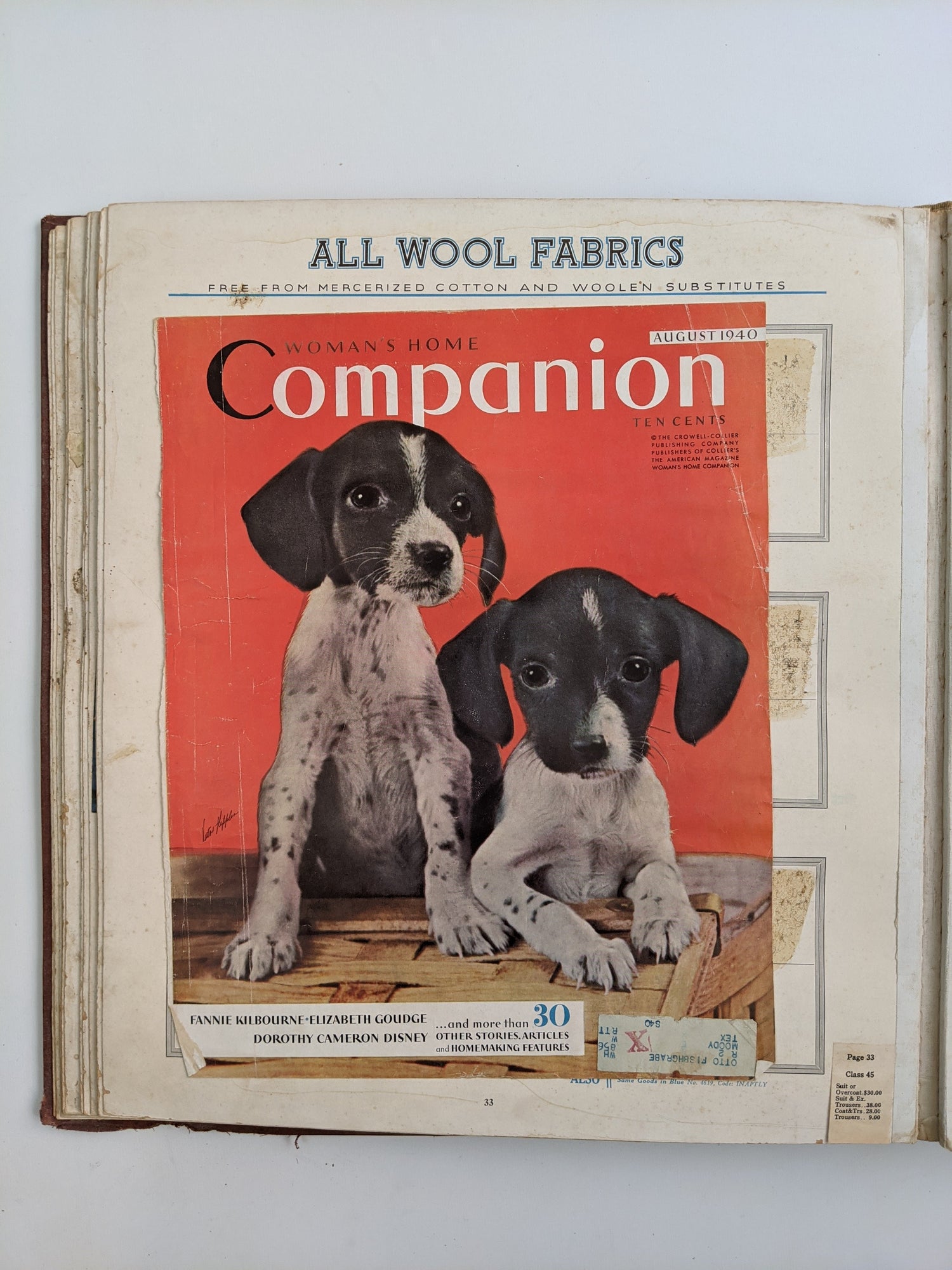 1930s Catalog Scrapbook 1936-37 International Tailoring Co