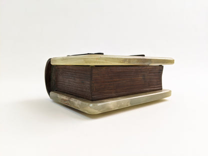 Vintage Green Onyx Stone Book Box