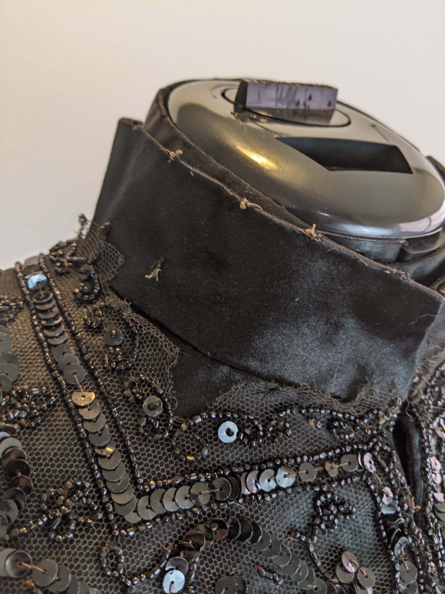 Victorian Black Silk Beaded Capelet