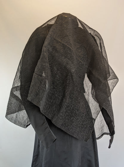Mid-Late 19th Century Crape Mourning Veil