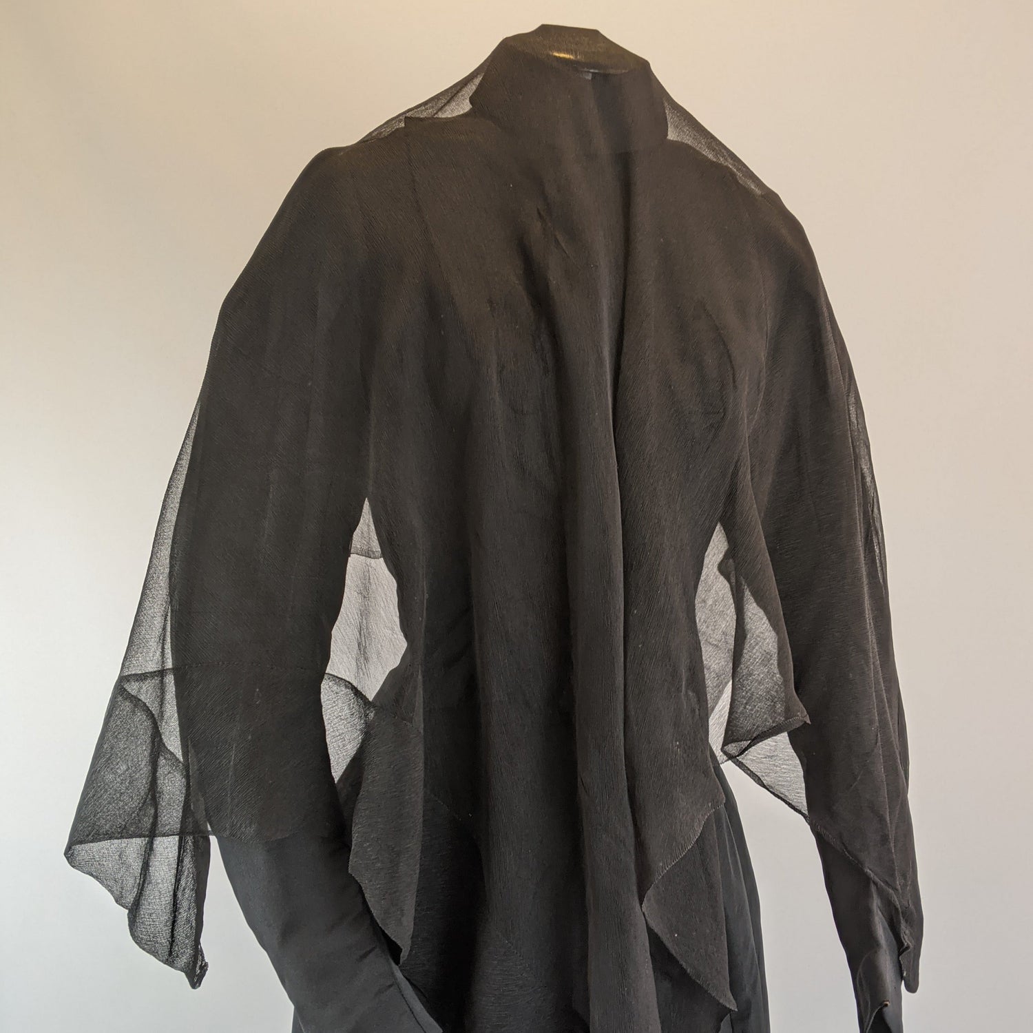 1900s Crape Mourning Veil