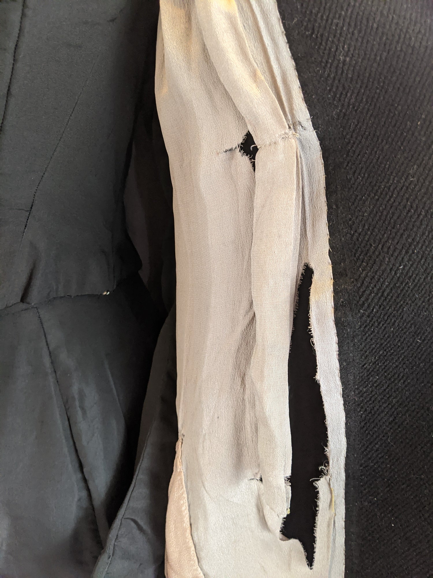 1920s Corduroy Cape with Curly Wool Collar