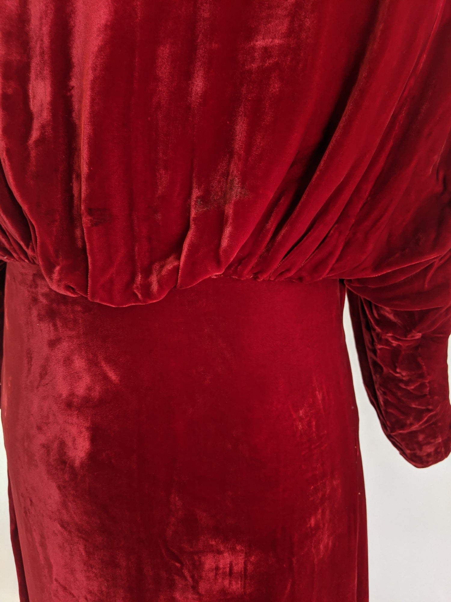 1930s Red Velvet Opera Coat | XS - Small