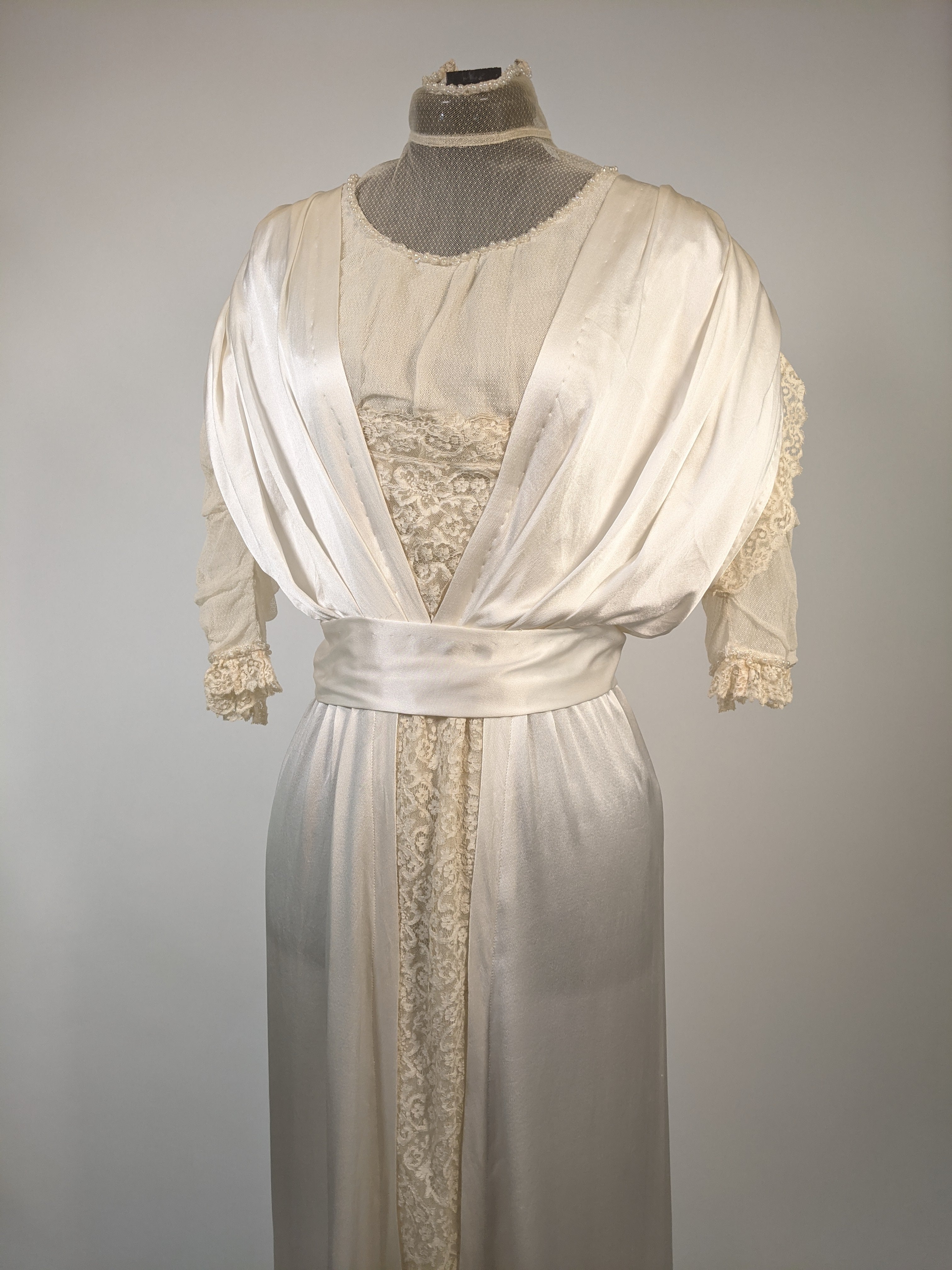 1910s Silk Lace Gown | Wedding Dress