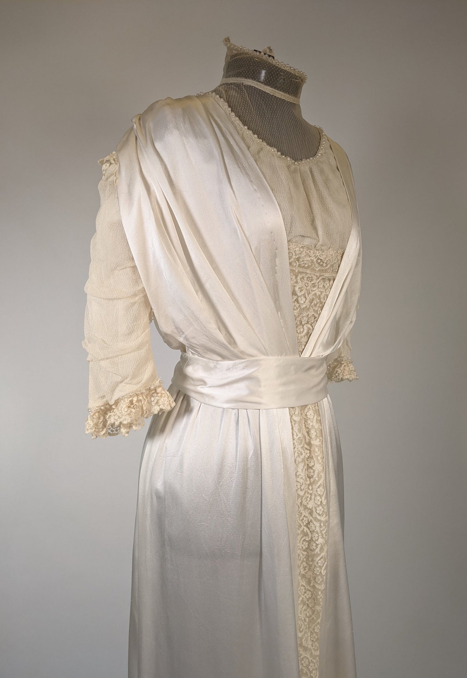 1910s Silk Lace Gown | Wedding Dress
