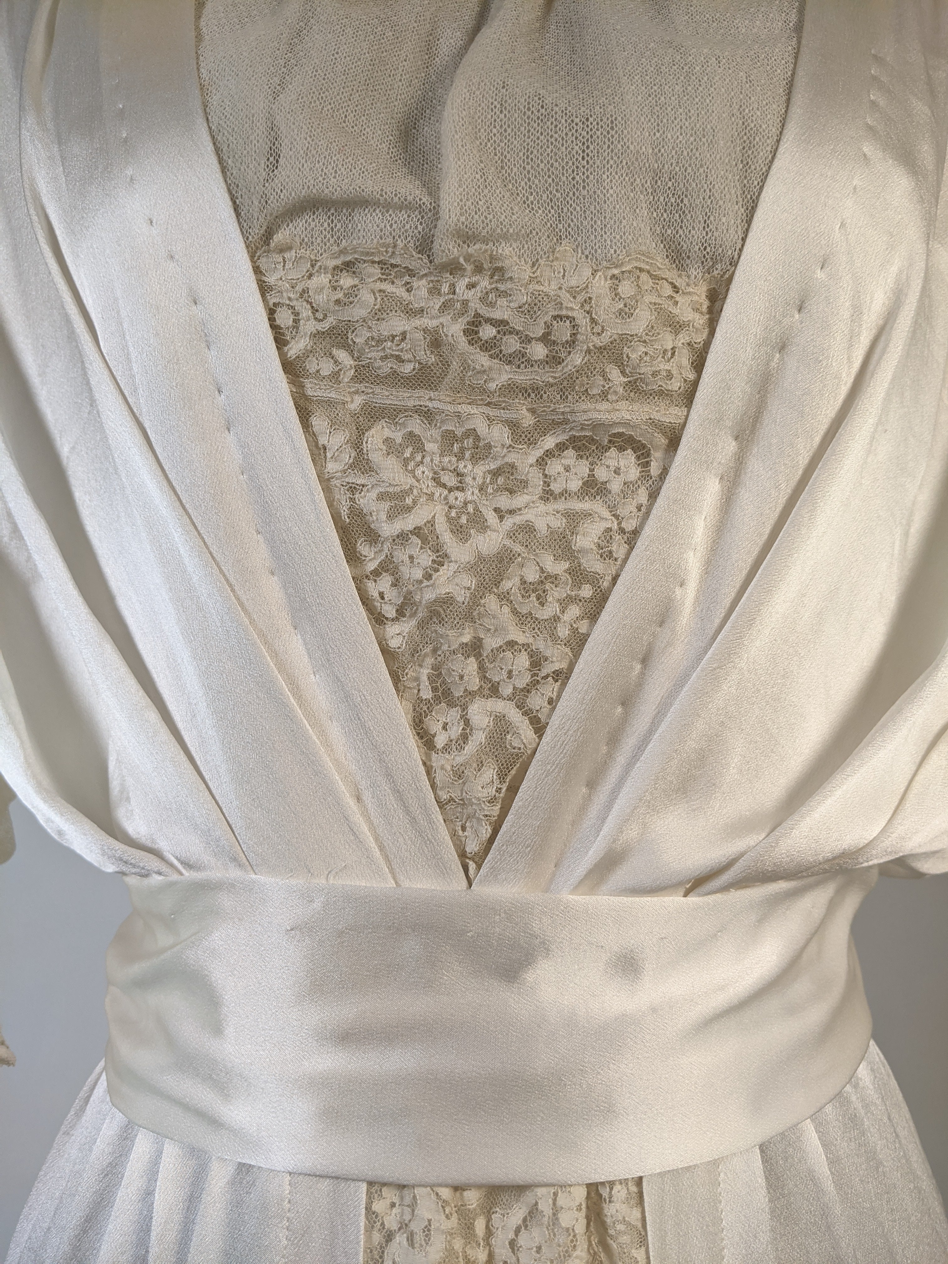 1910s Silk Lace Gown | Wedding Dress