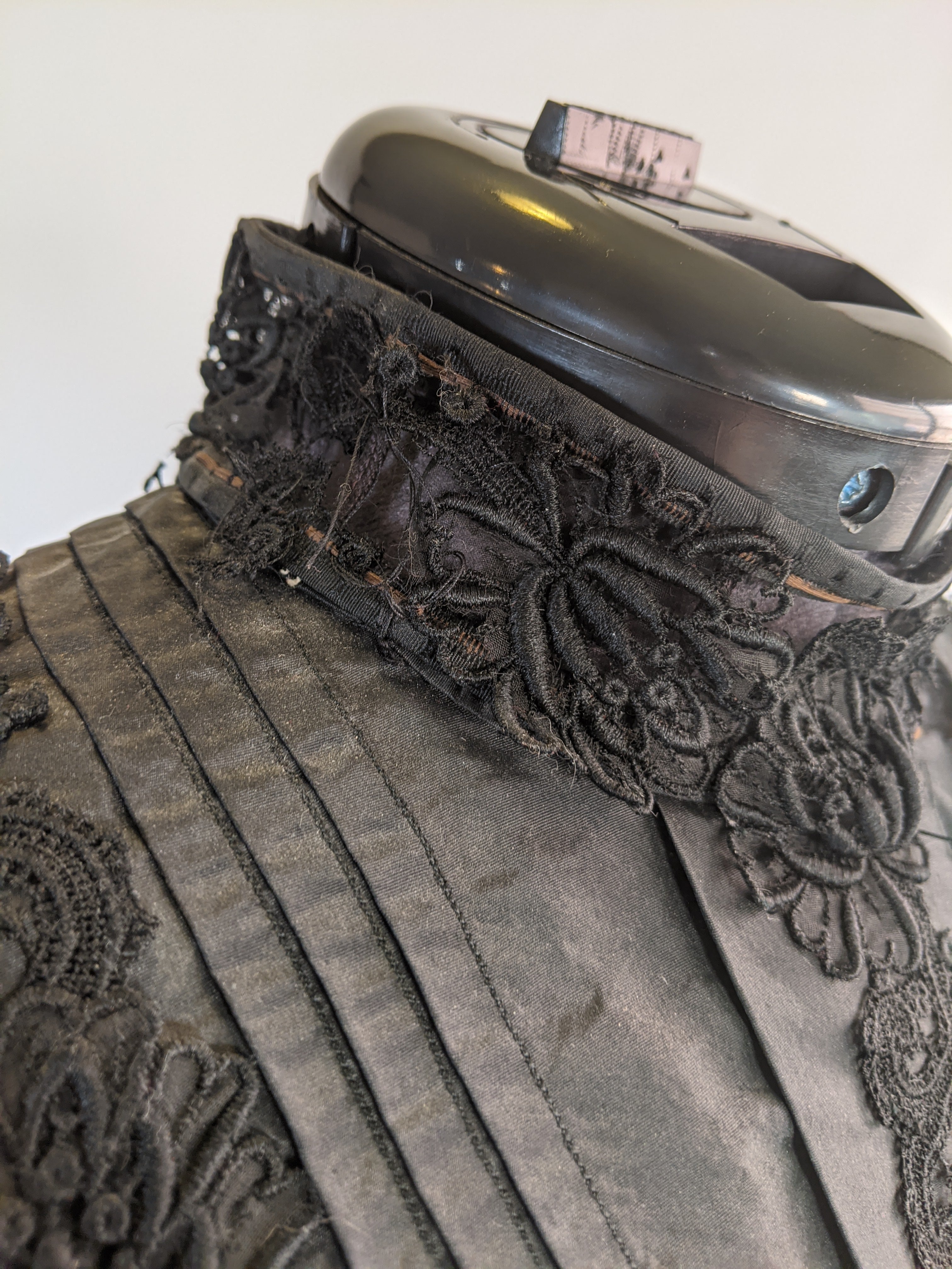 1890s Black Taffeta Bodice