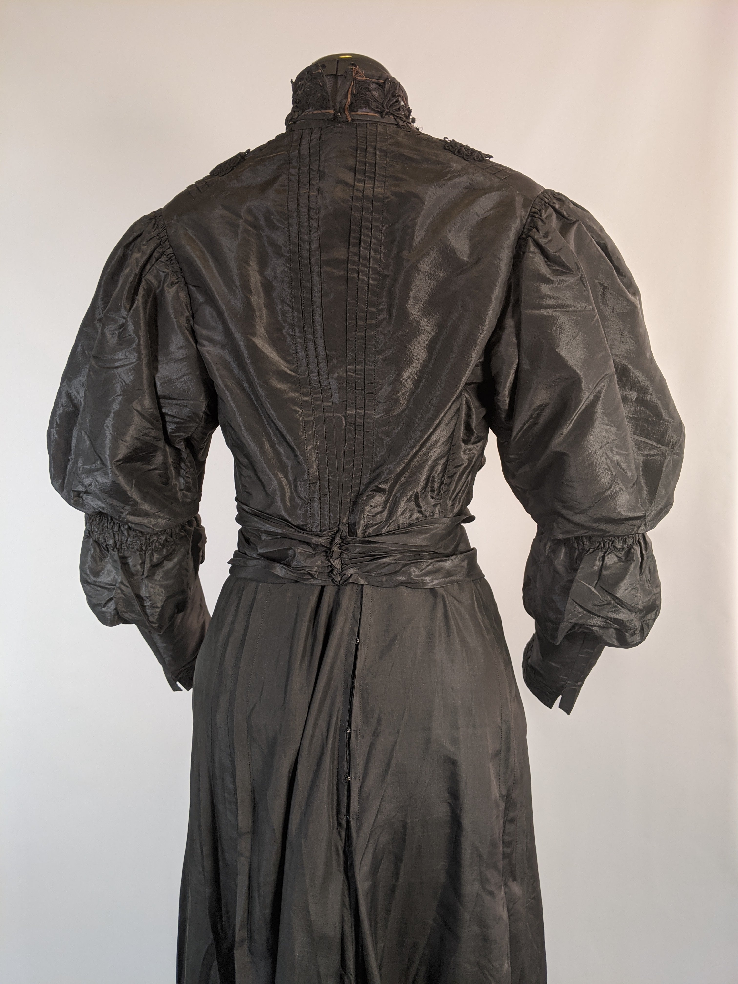 1890s Black Taffeta Bodice