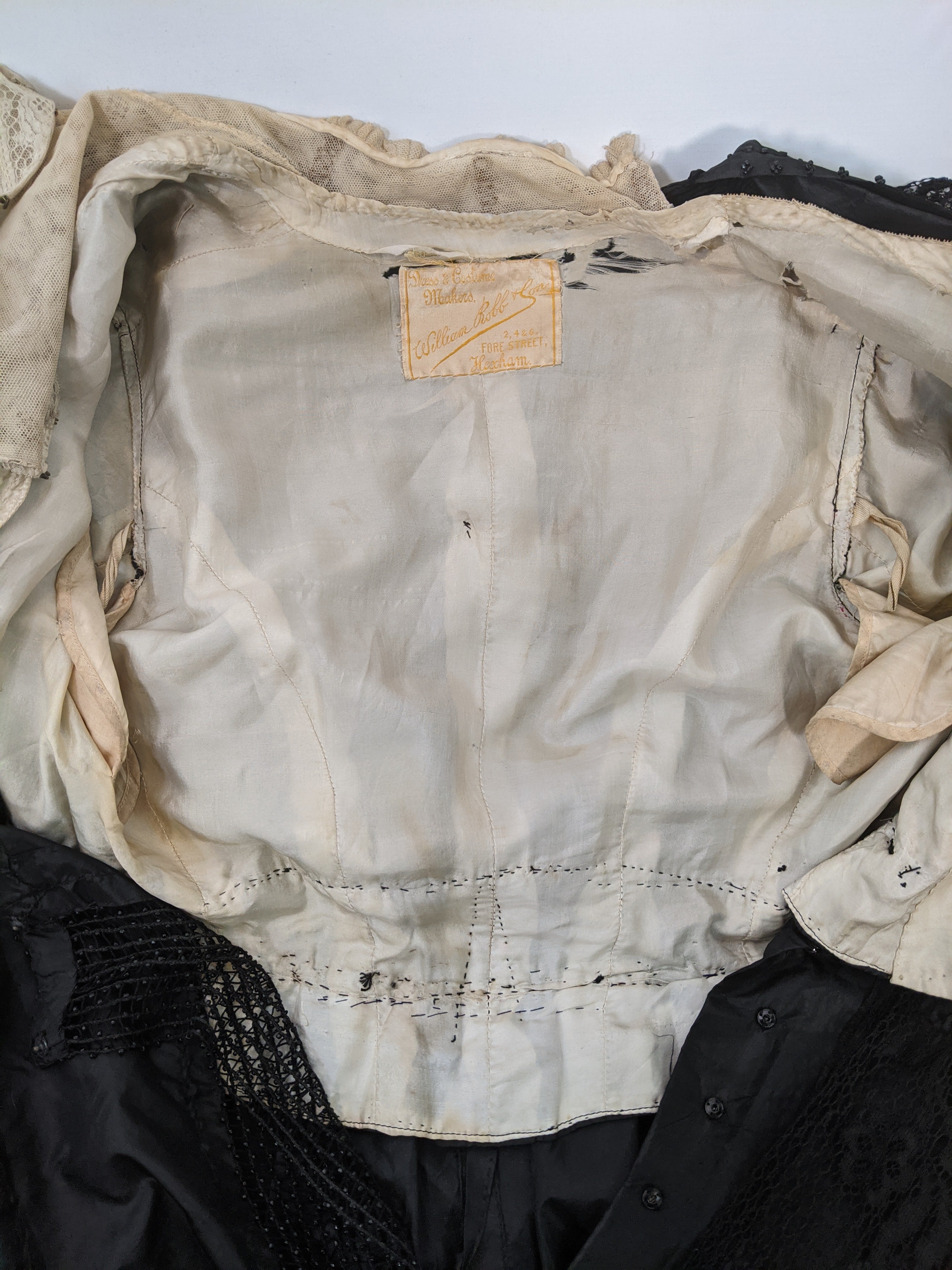 1910s Black Taffeta Gown | 28" waist