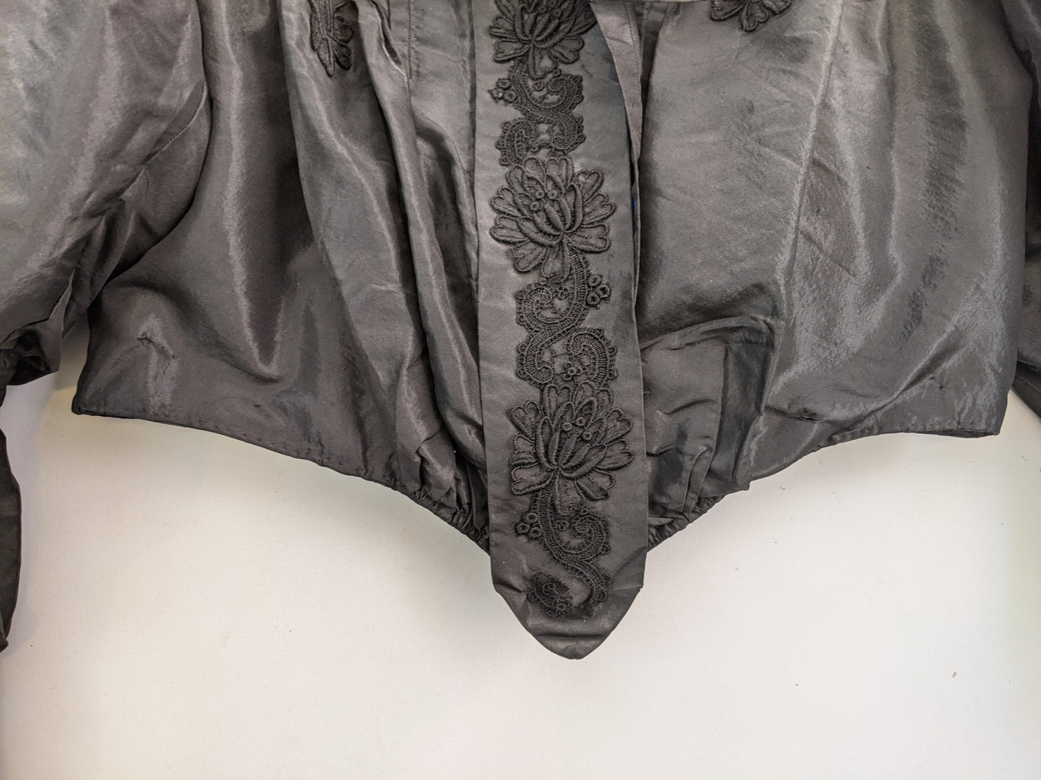 1890s Black Taffeta Bodice