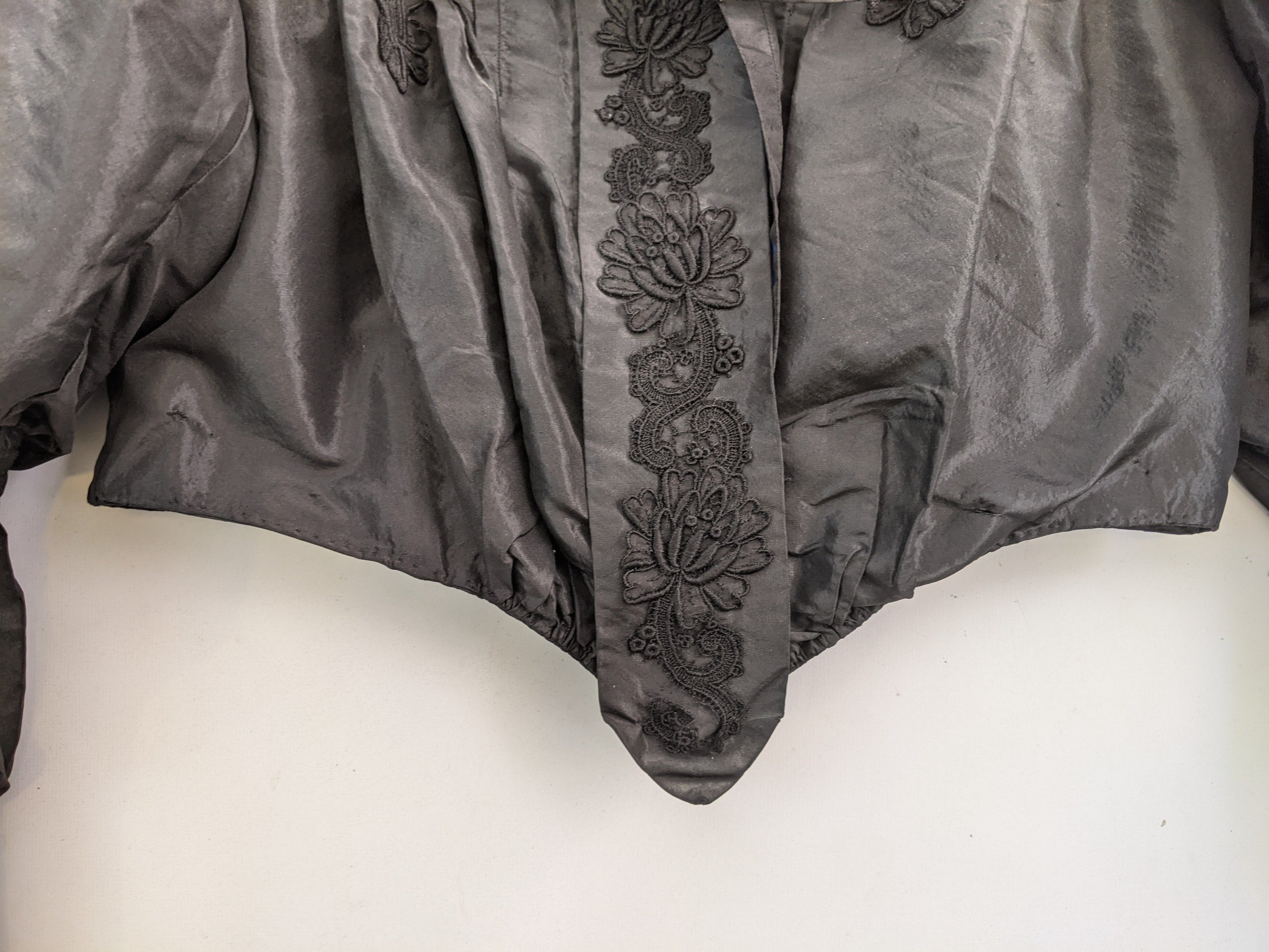 1890s Black Taffeta Bodice