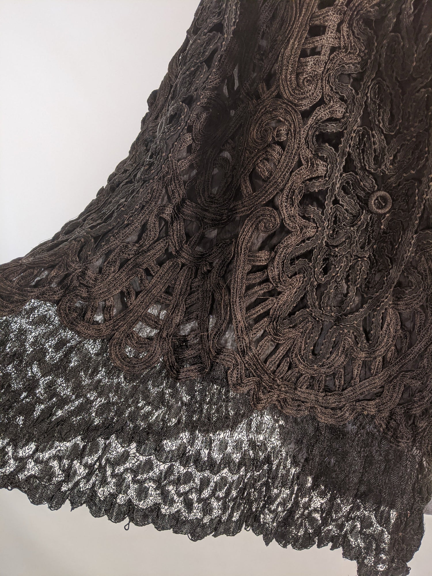 Victorian Black Tape Lace Cape