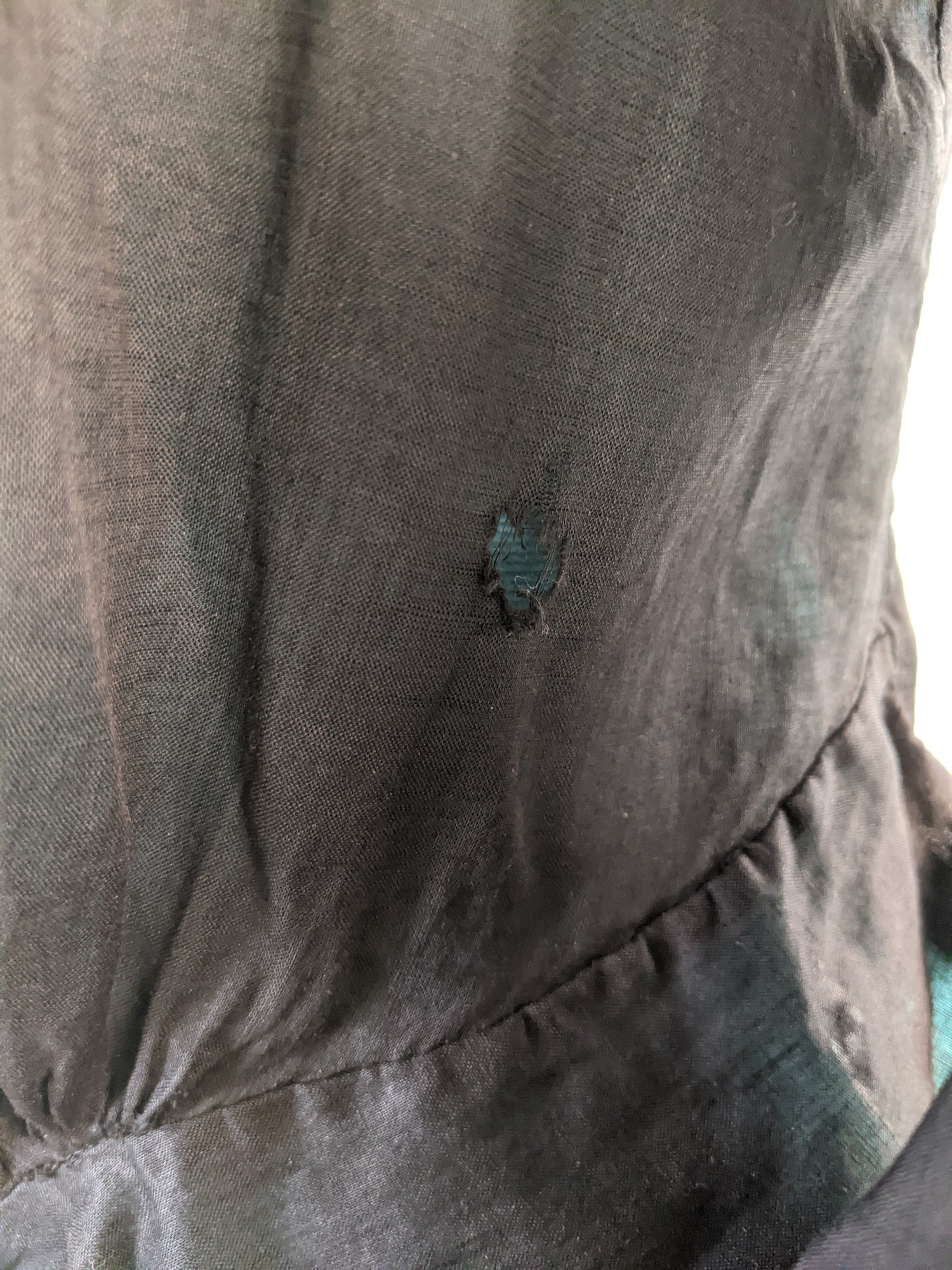 1900s Black Cotton Shirtwaist