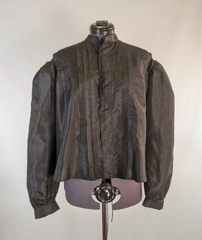 Edwardian Black Taffeta Shirtwaist
