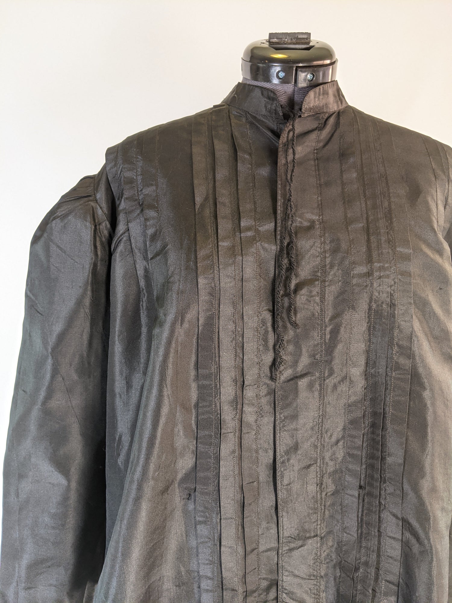 Edwardian Black Taffeta Shirtwaist