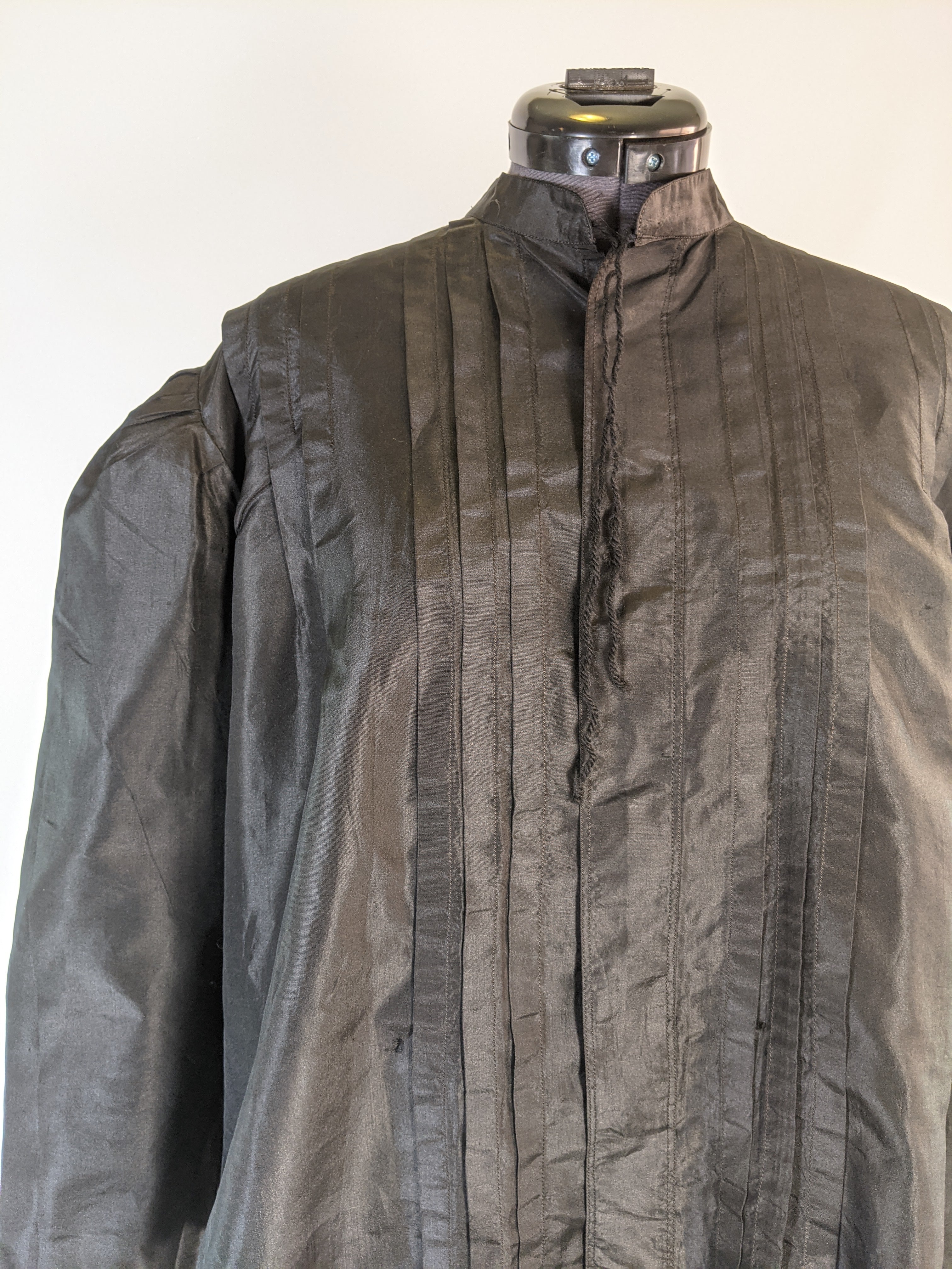 Edwardian Black Taffeta Shirtwaist