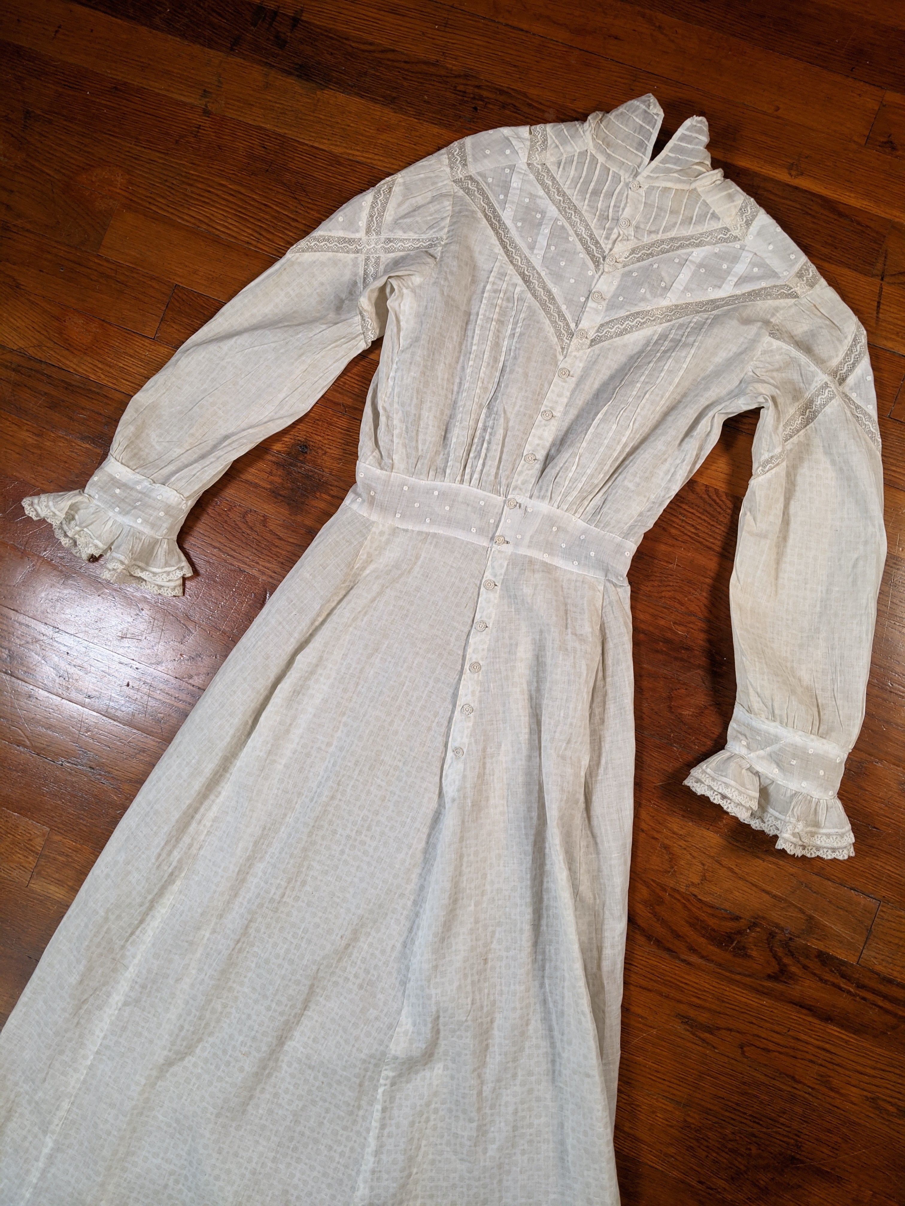 Edwardian Cotton + Lace Dress