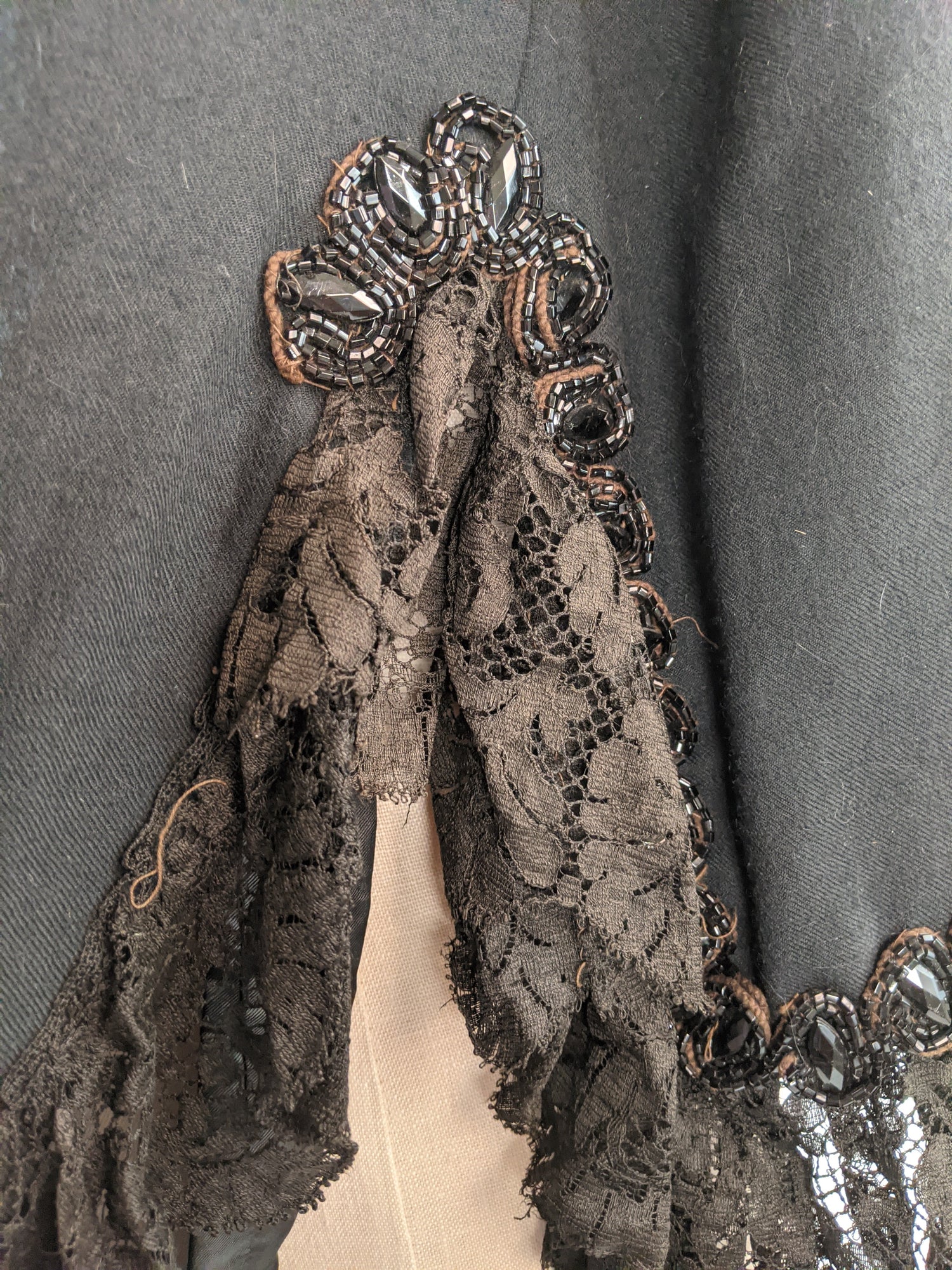 1880s Beaded Mantle