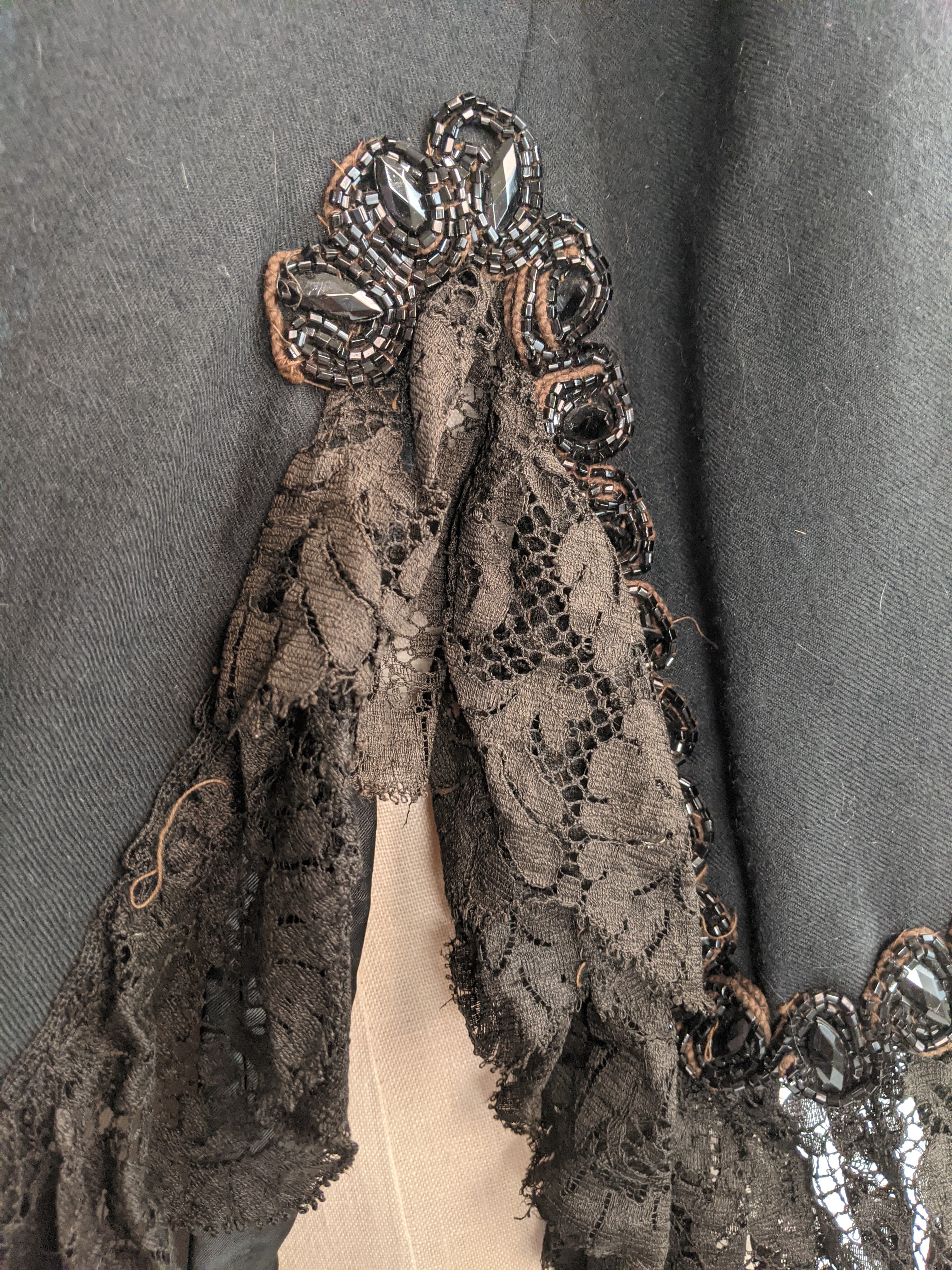 1880s Beaded Mantle