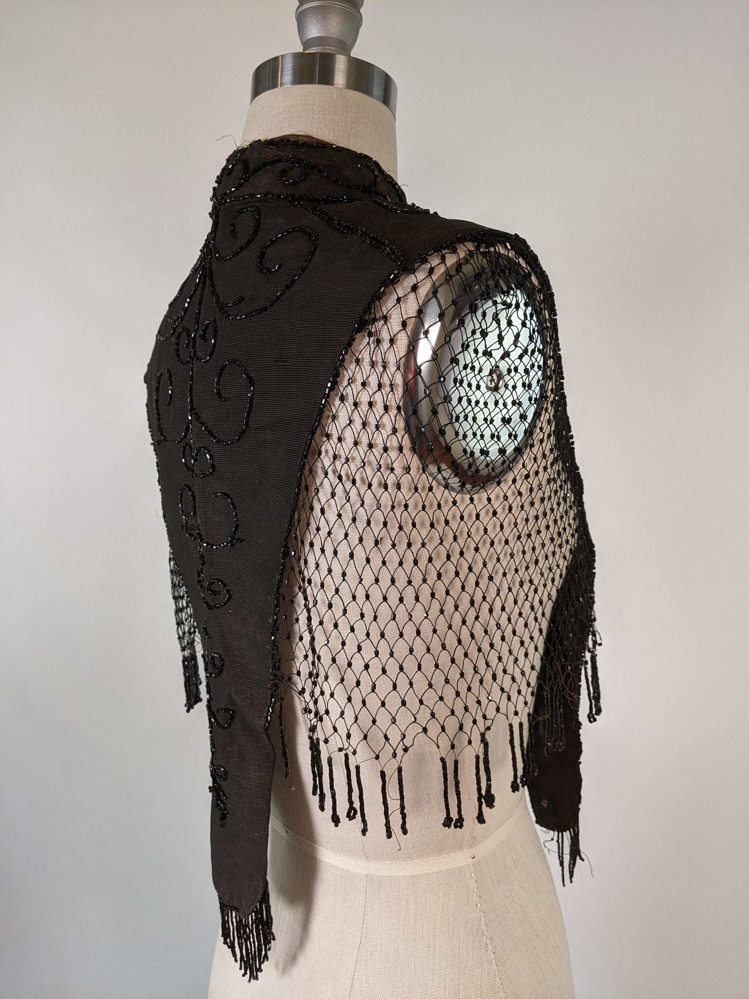 1880s Beaded Mantle