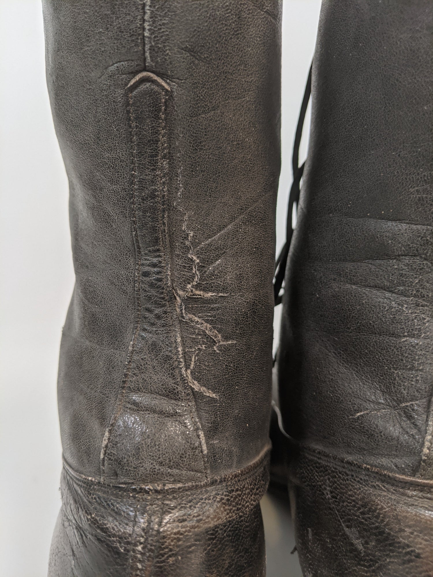 1910s-20s Black Boots | Approx Sz 8-8.5