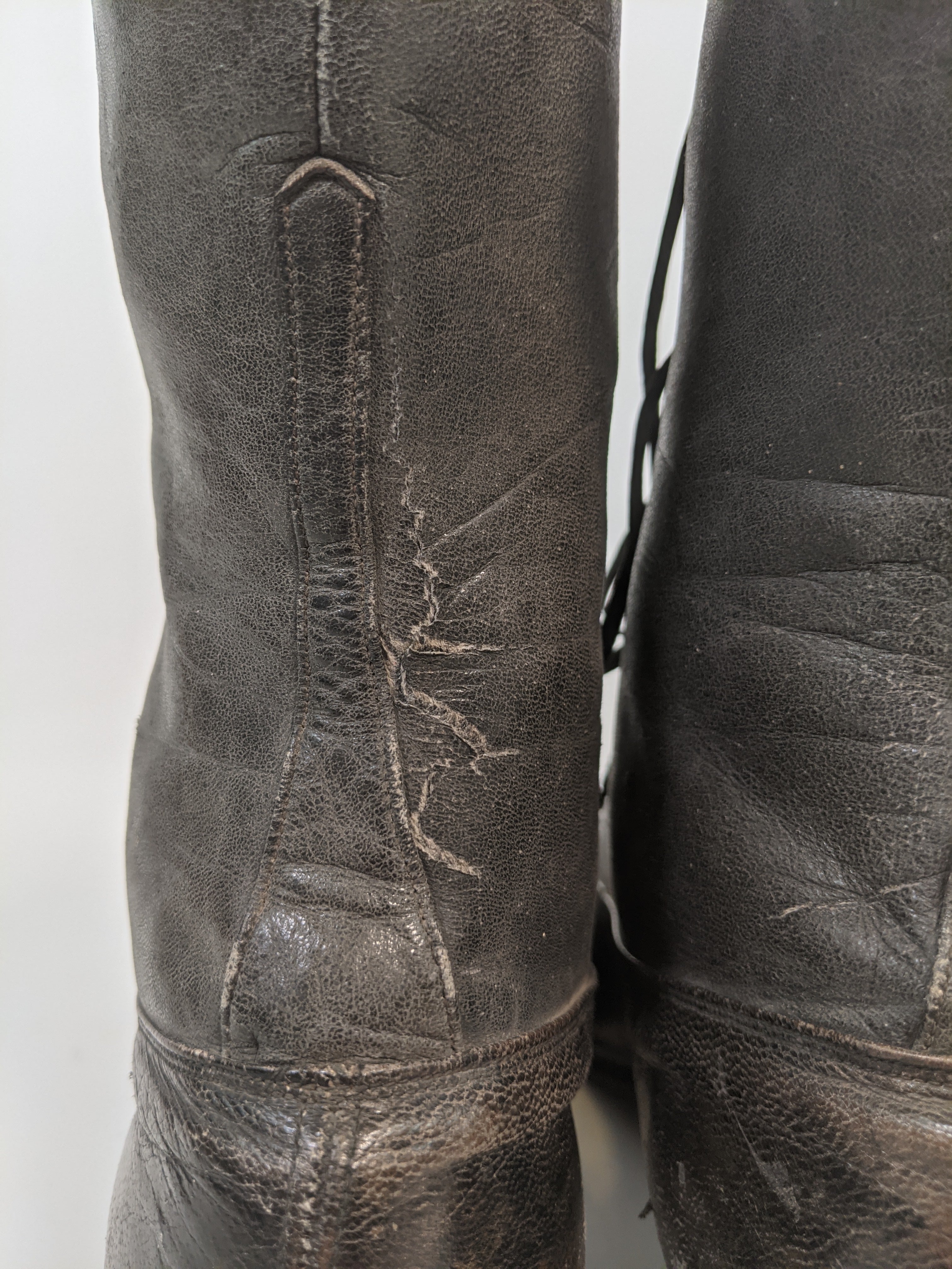 1910s-20s Black Boots | Approx Sz 8-8.5