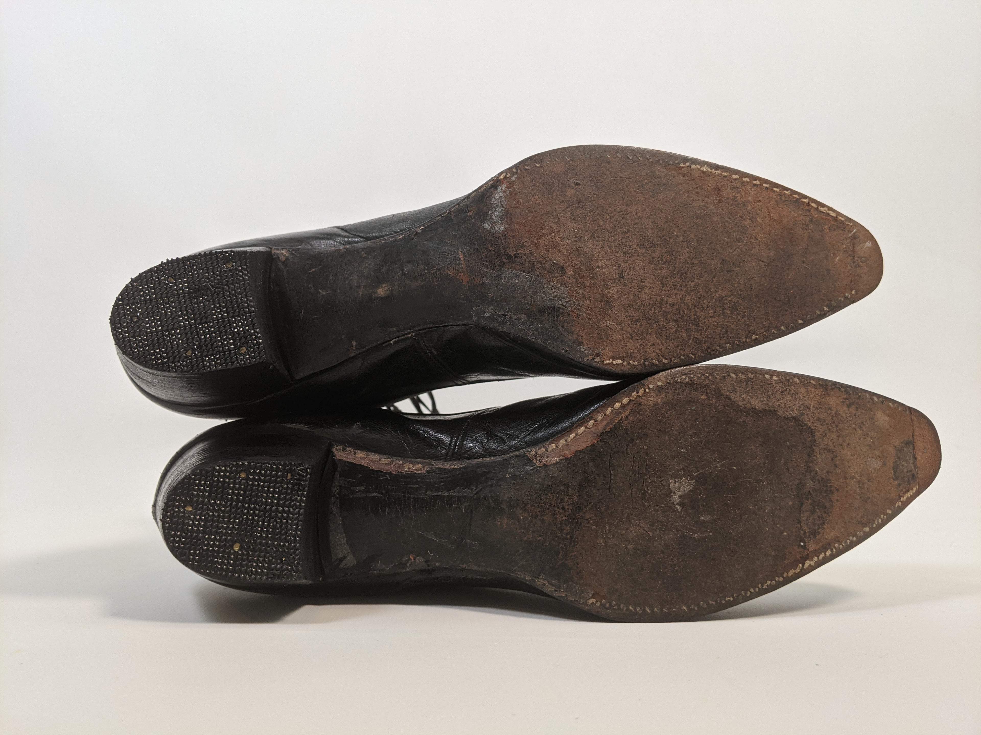 1910s-20s Black Boots | Approx Sz 8-8.5