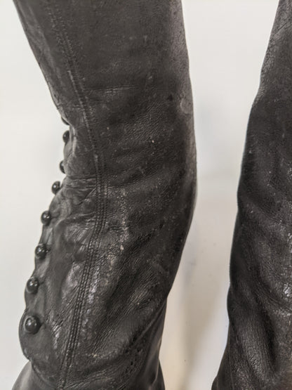 1890s "Sorosis" Side Button Boots | Approx Sz 8-8.5