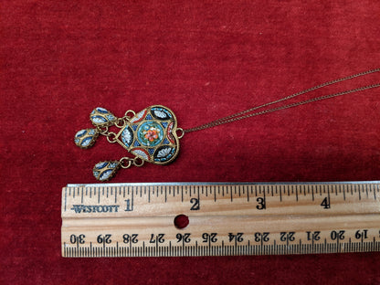 RESERVED | Vintage Micromosaic Heart Necklace