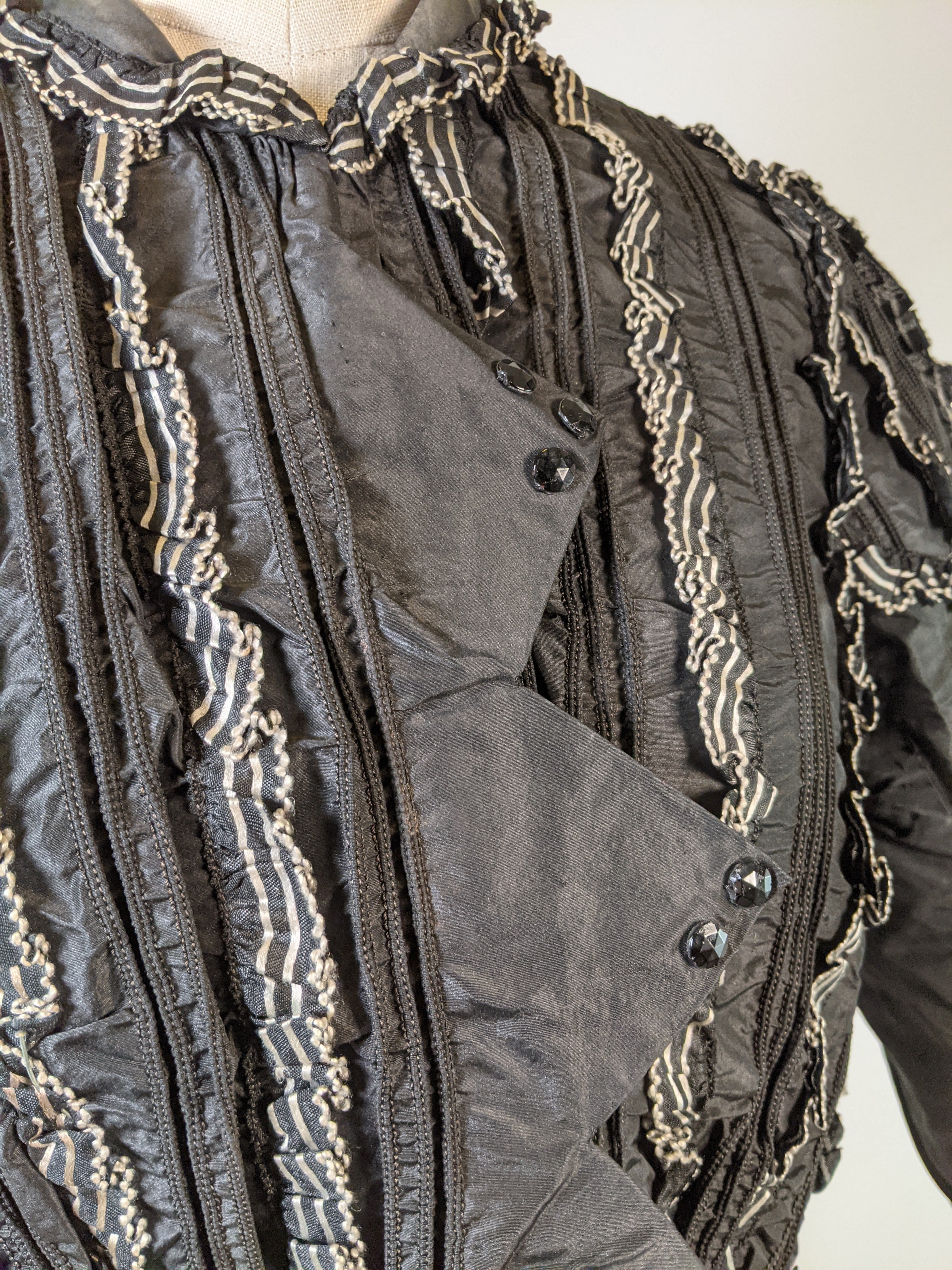 1900s Black + White Bodice