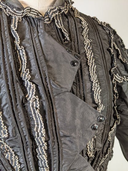 1900s Black + White Bodice