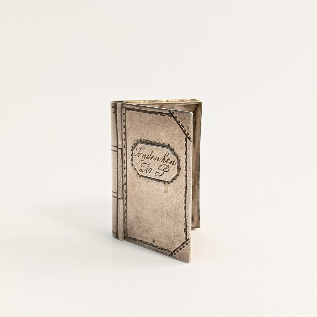1860 Silver Book Pillbox or Snuffbox