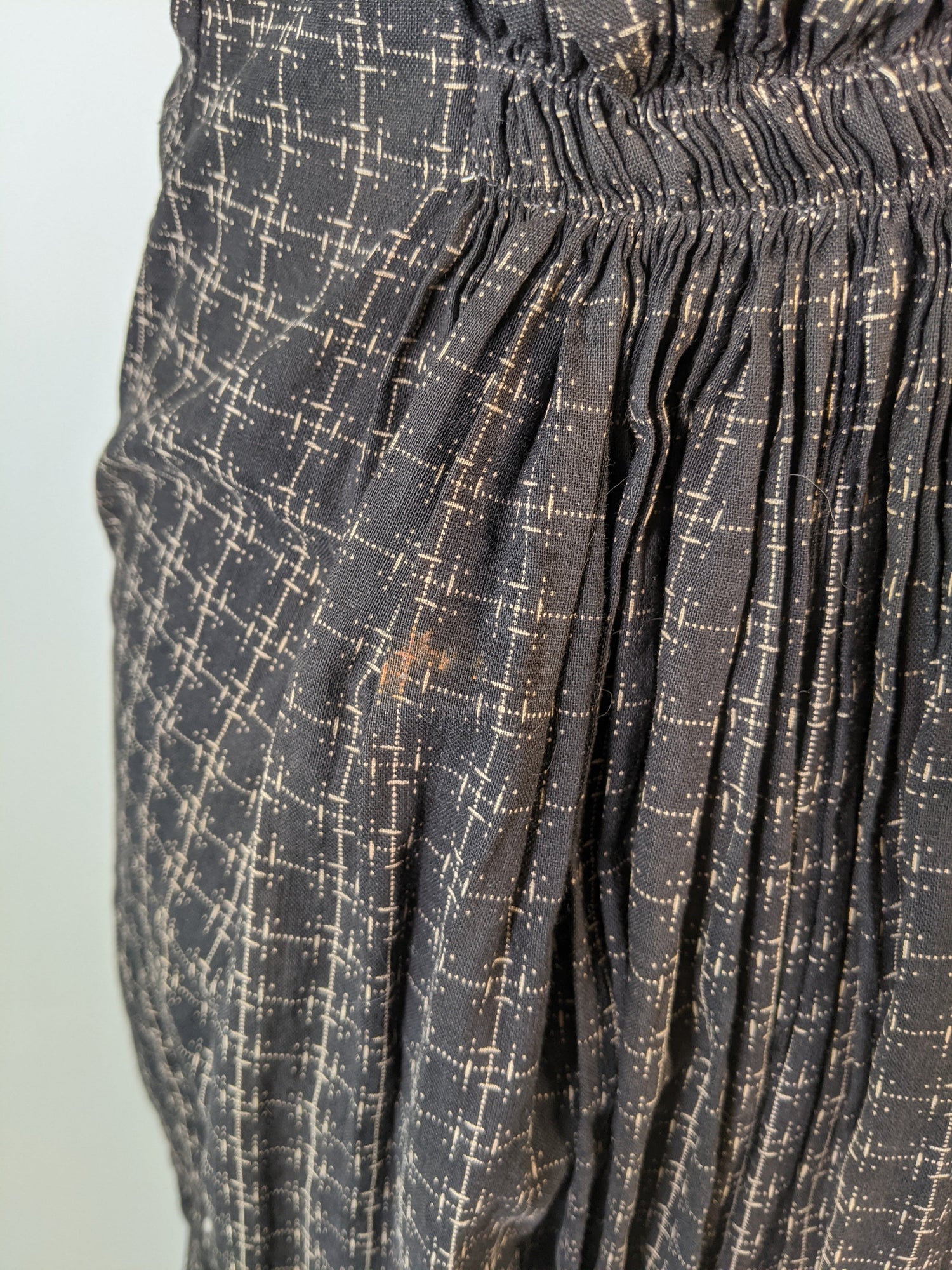 1890s Black Wrapper Dress