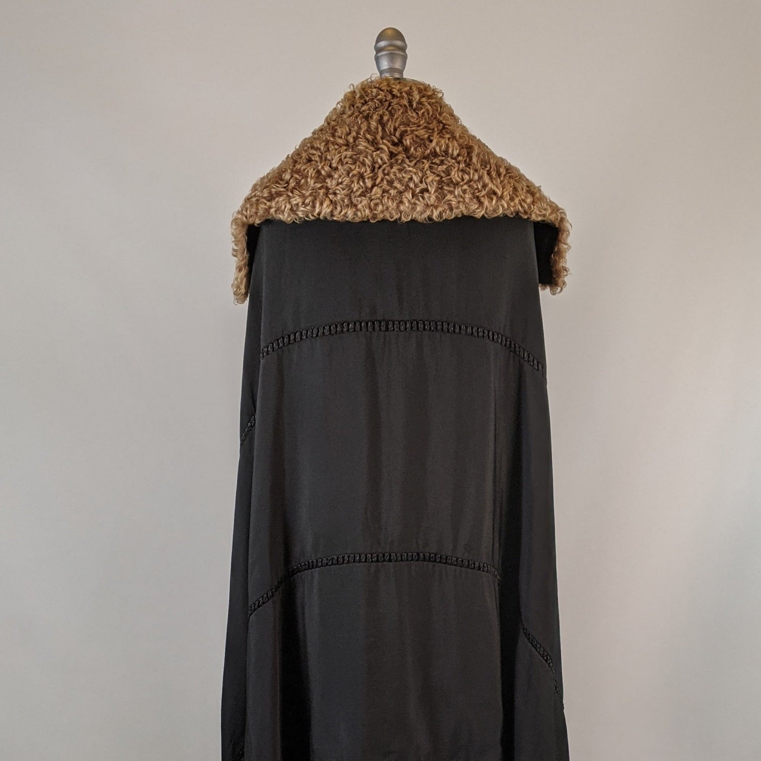 1920s Black Silk Cape