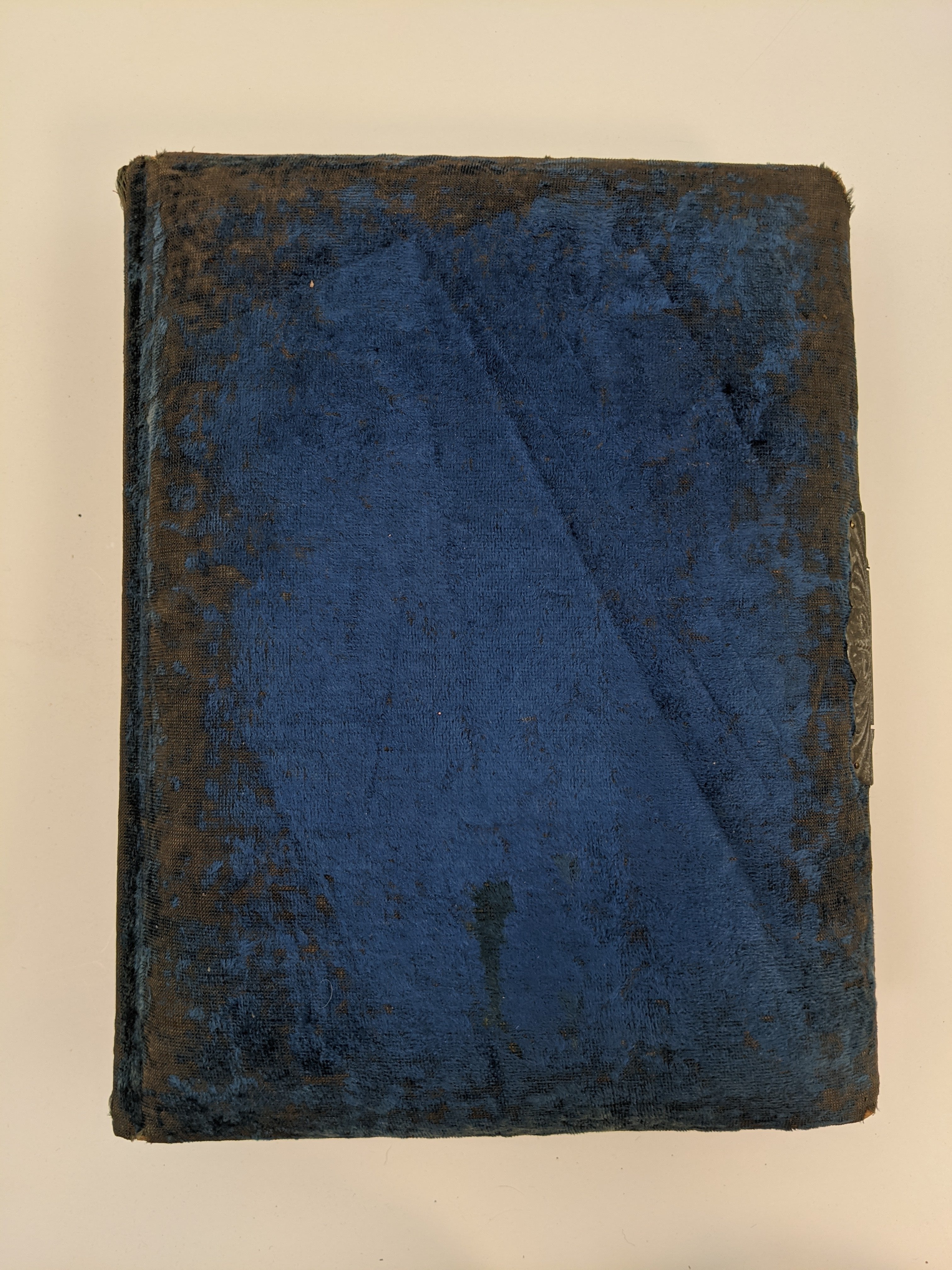 Blue Victorian Photo Album with Photos
