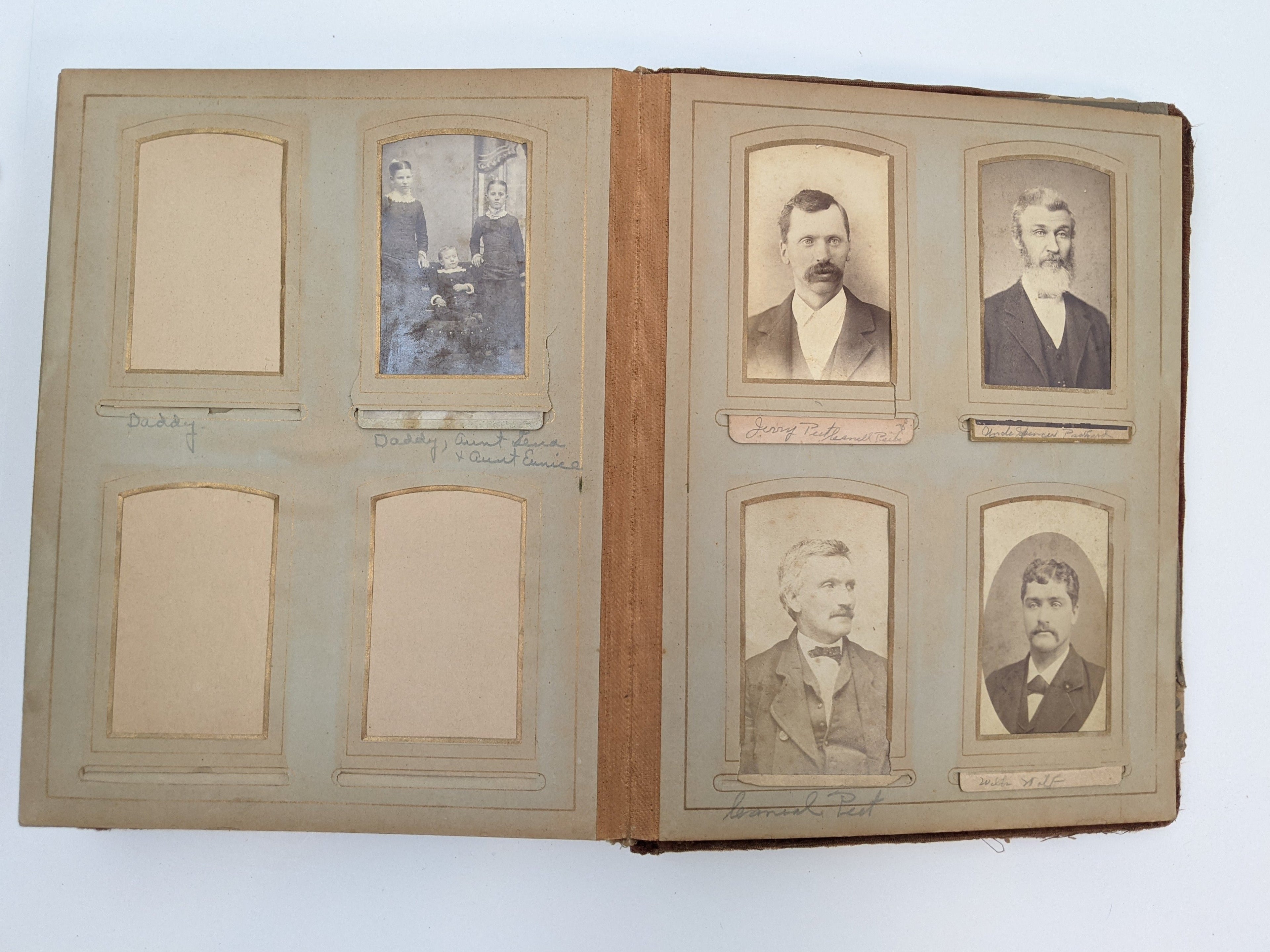 Red Victorian Photo Album with Photos