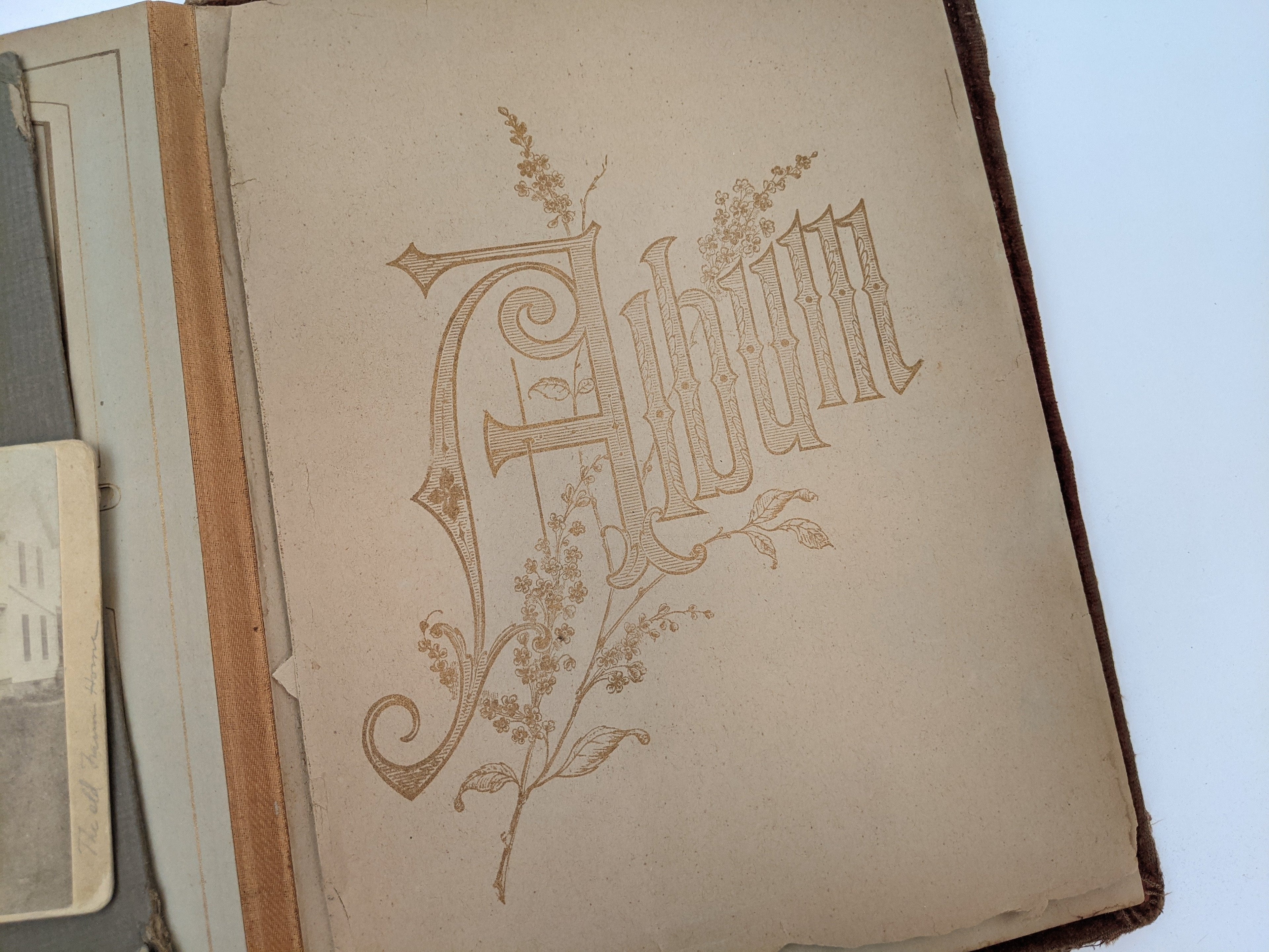 Red Victorian Photo Album with Photos