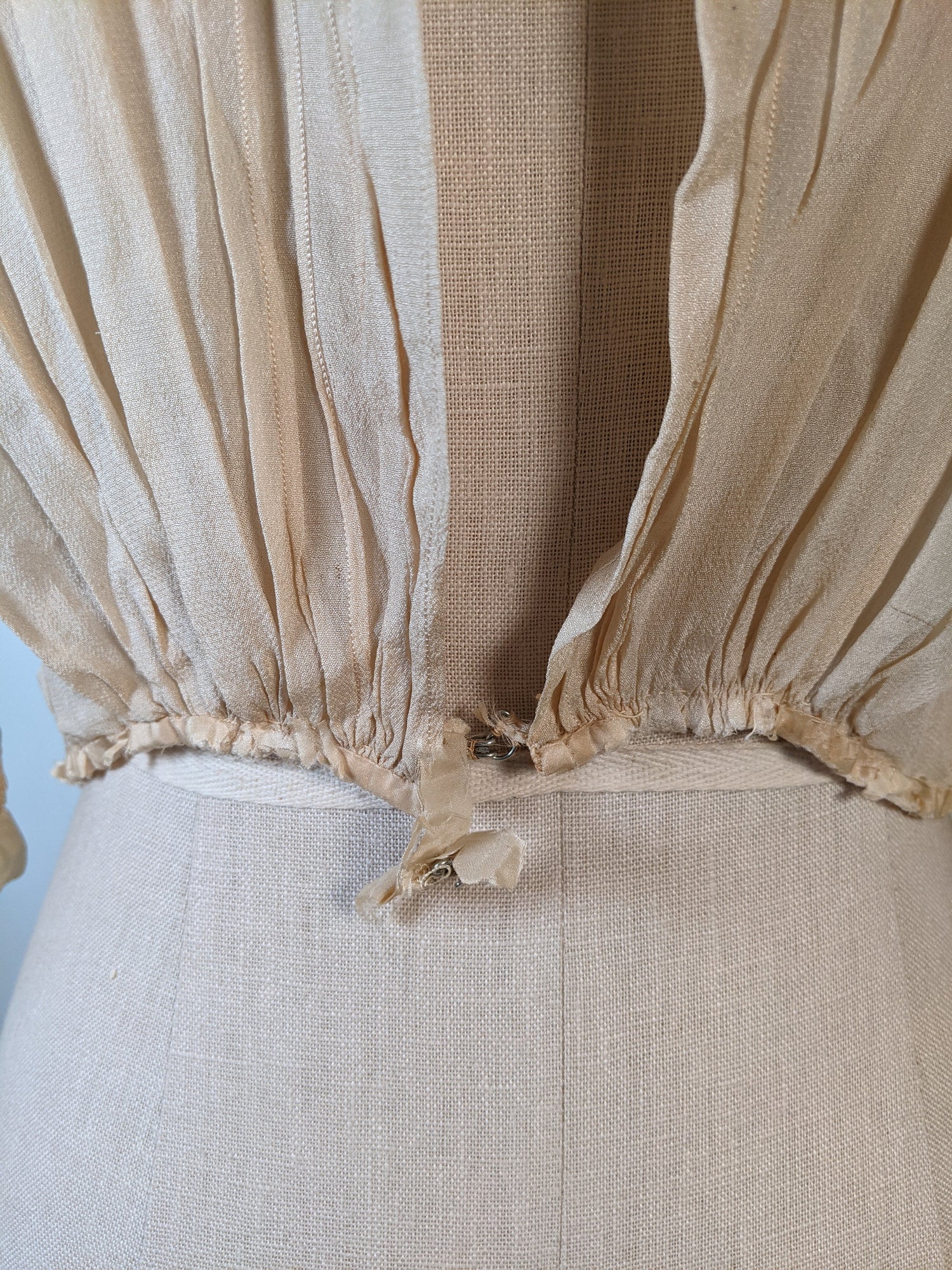 Edwardian Ecru Silk Lace Blouse