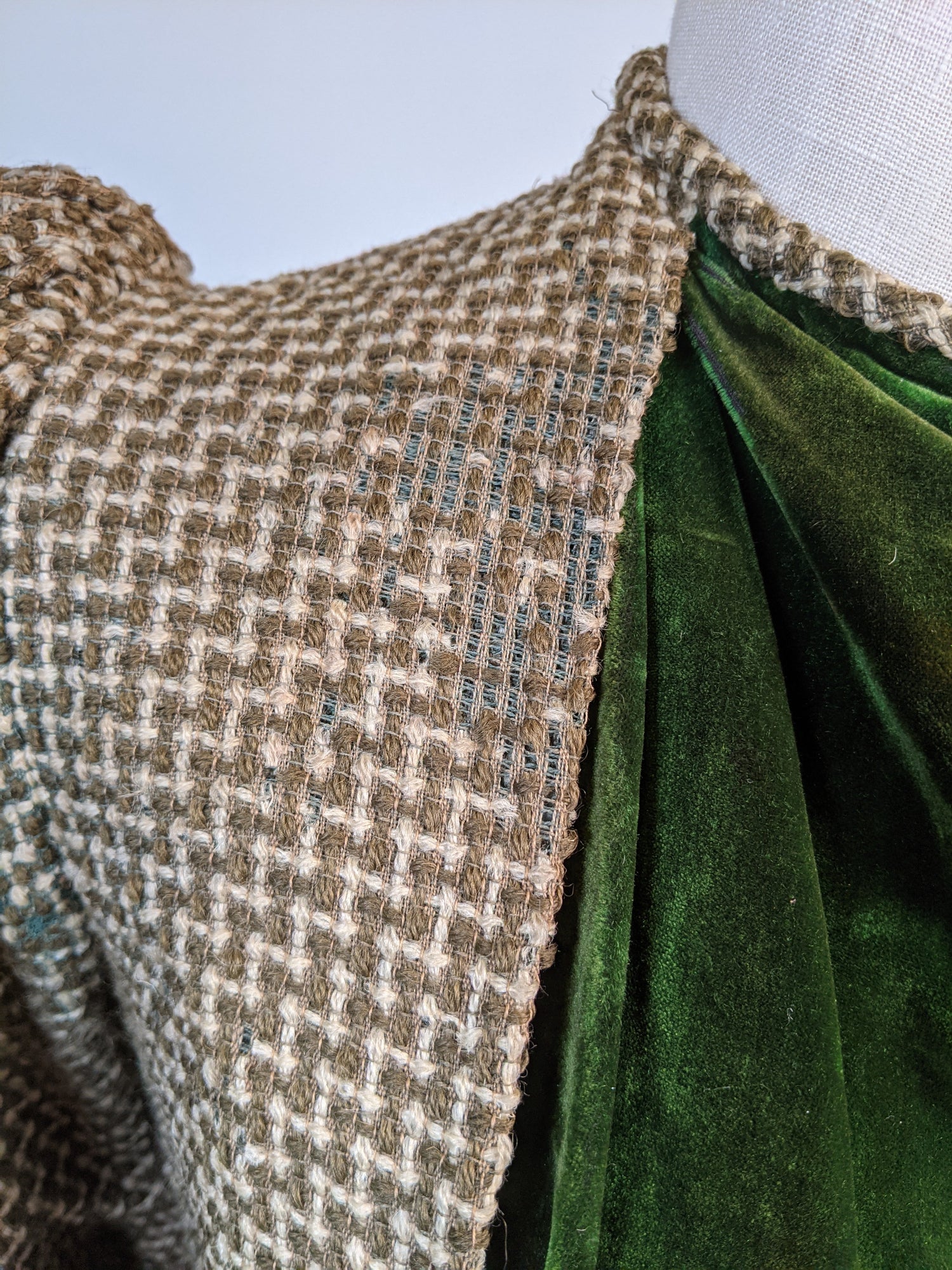 1890s Green + Brown Bodice