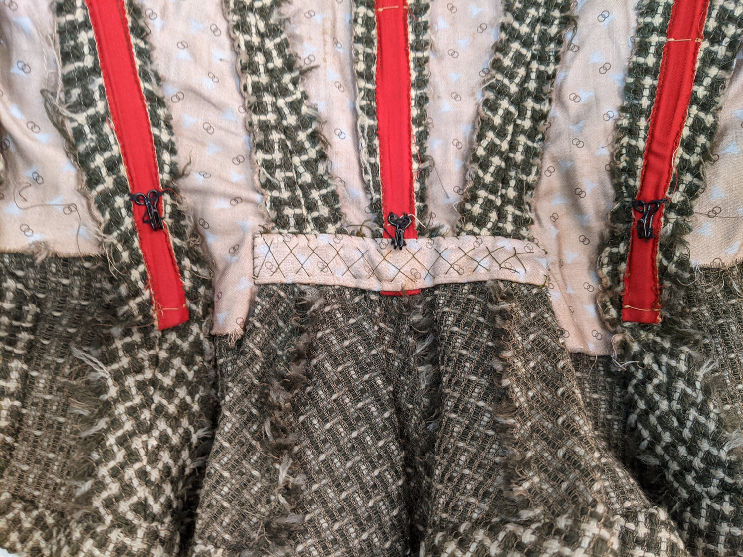 1890s Green + Brown Bodice