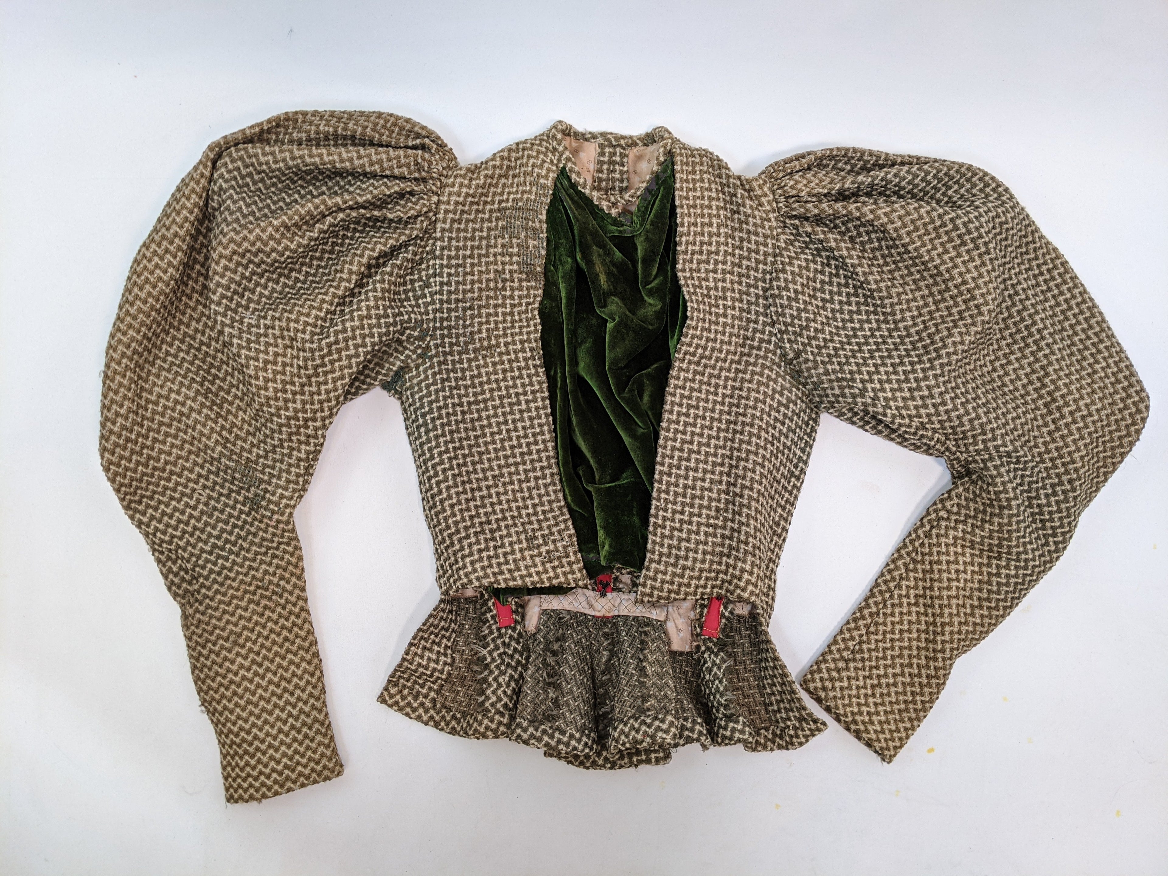 1890s Green + Brown Bodice