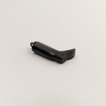 1910s-1920s Compressed Coal Boot Pendant